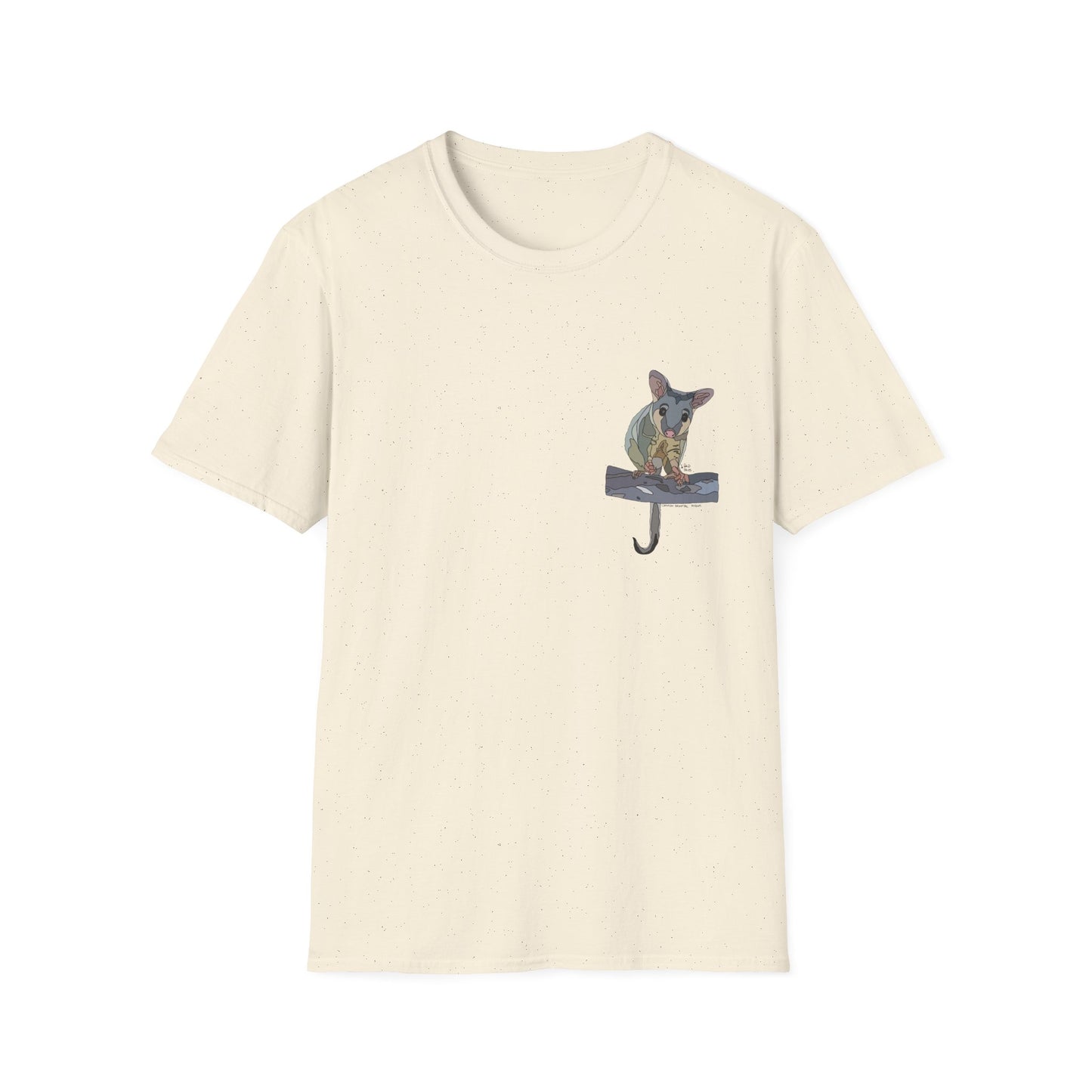 Common Brushtail Possum - Small design - Unisex Softstyle T-Shirt Printify