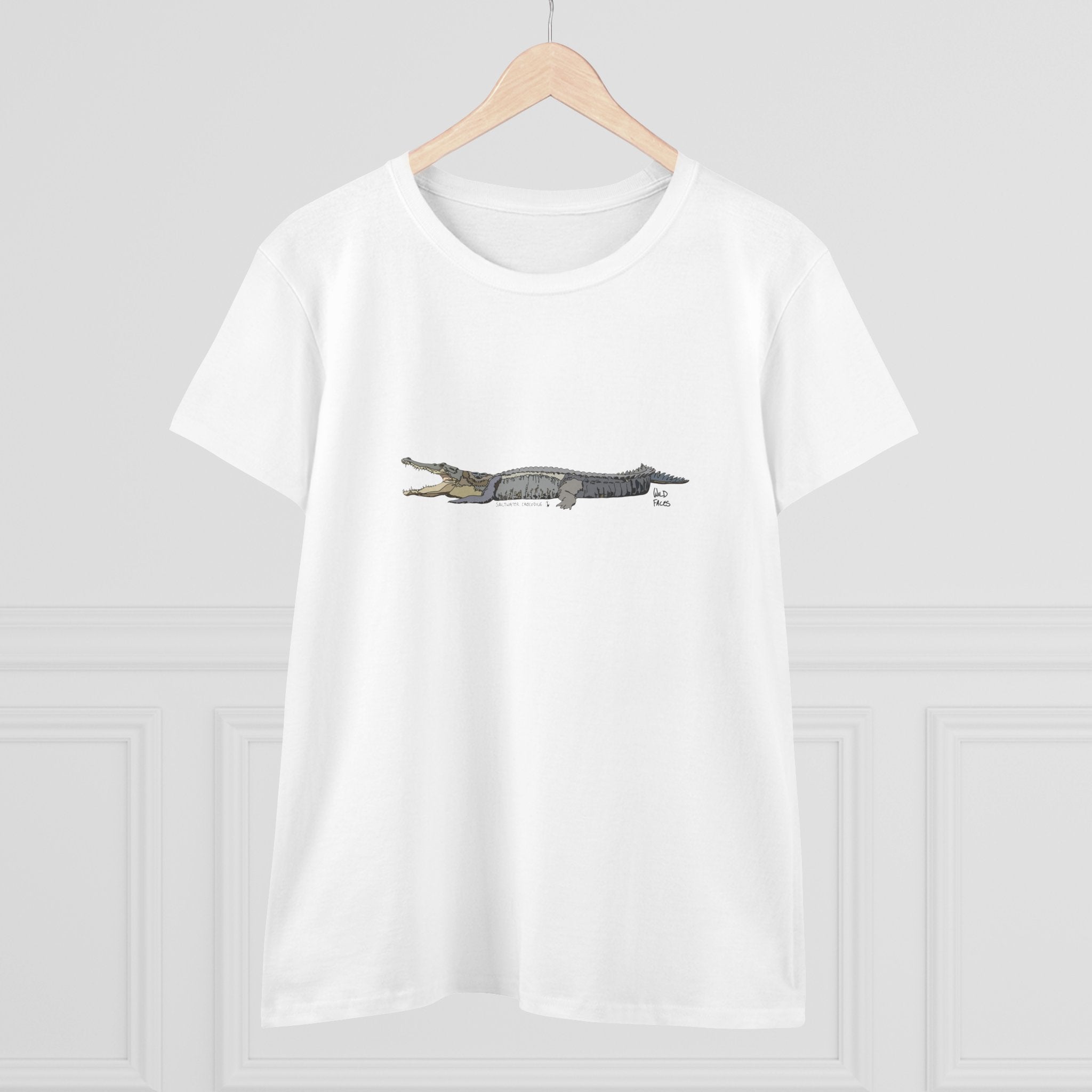 Saltwater Crocodile - Women's Midweight Cotton Tee Printify