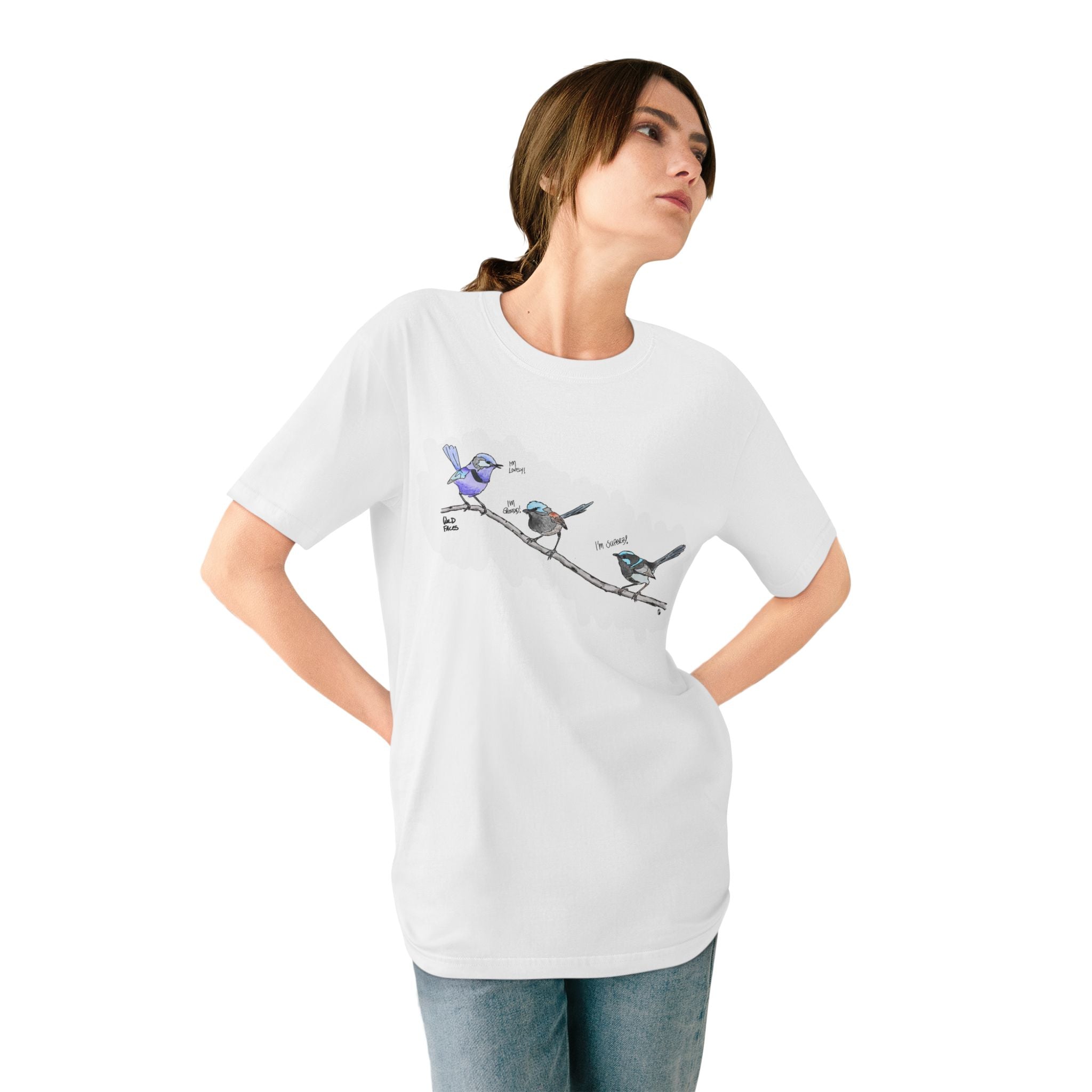 A trio of Fairy-wrens (splendid, superb and lovely) | Organic Staple T-shirt Printify
