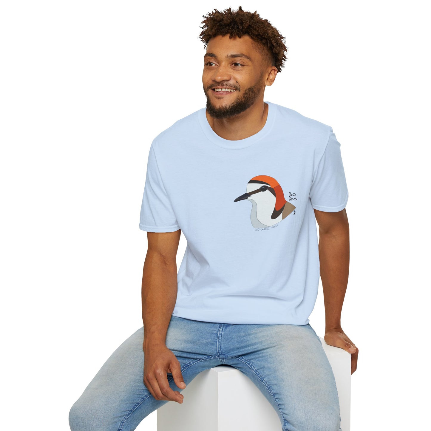 Red-capped Plover- Small design - Unisex Softstyle T-Shirt