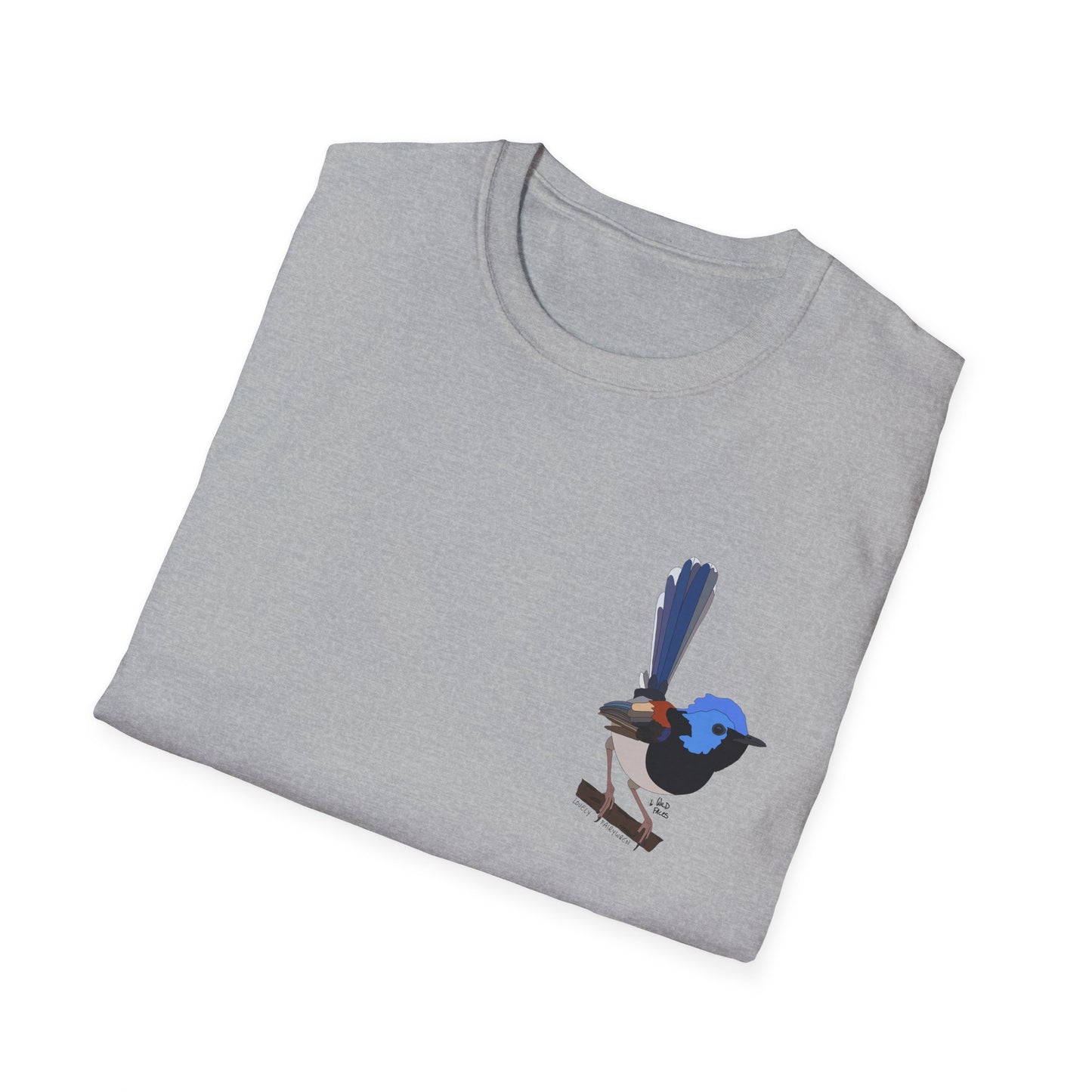 Lovely Fairy-wren - Small design - Unisex Softstyle T-Shirt