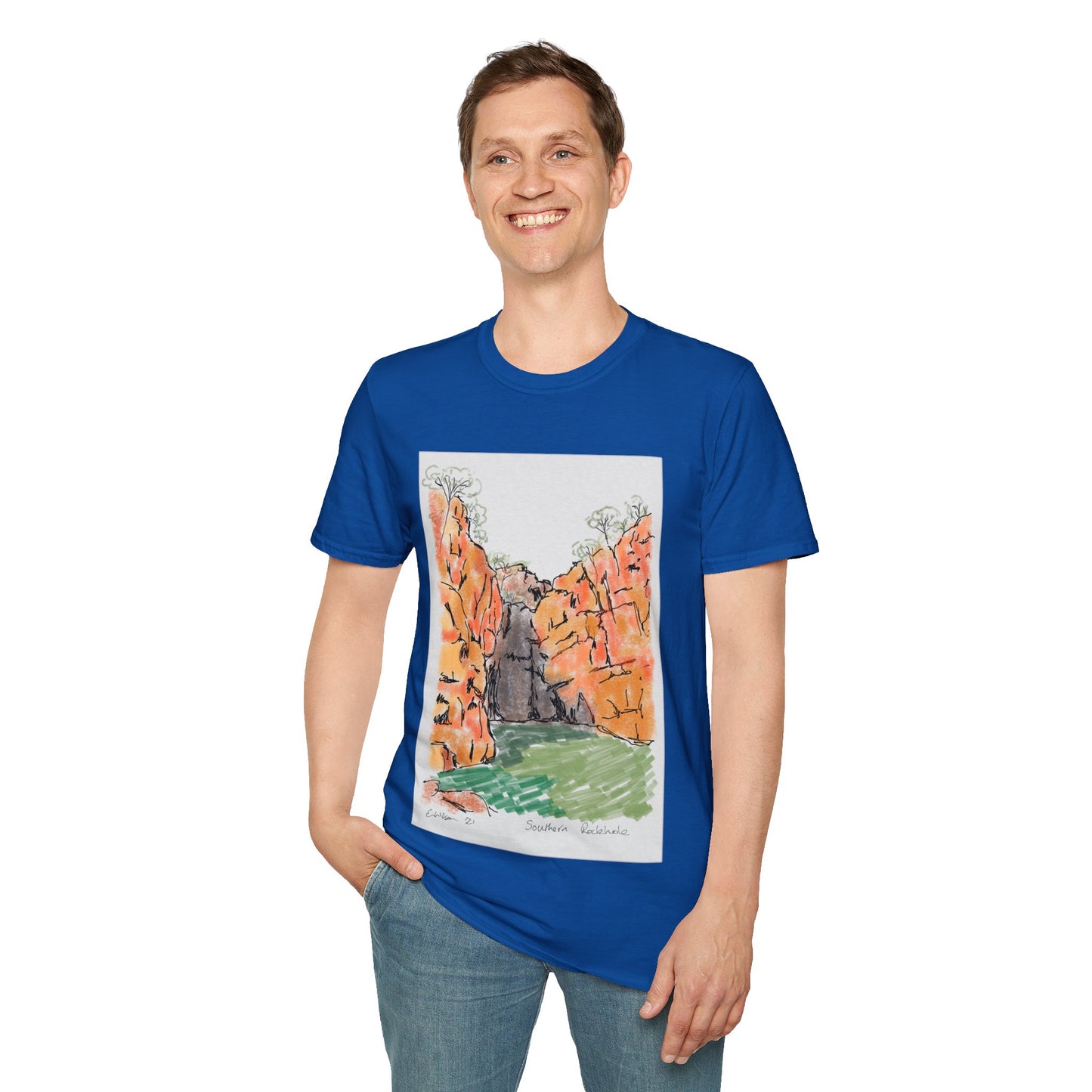 Southern Rockhole, Nitmiluk- Unisex Softstyle T-Shirt