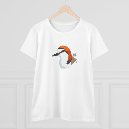 Red-capped Plover - Women's Midweight Cotton Tee Printify