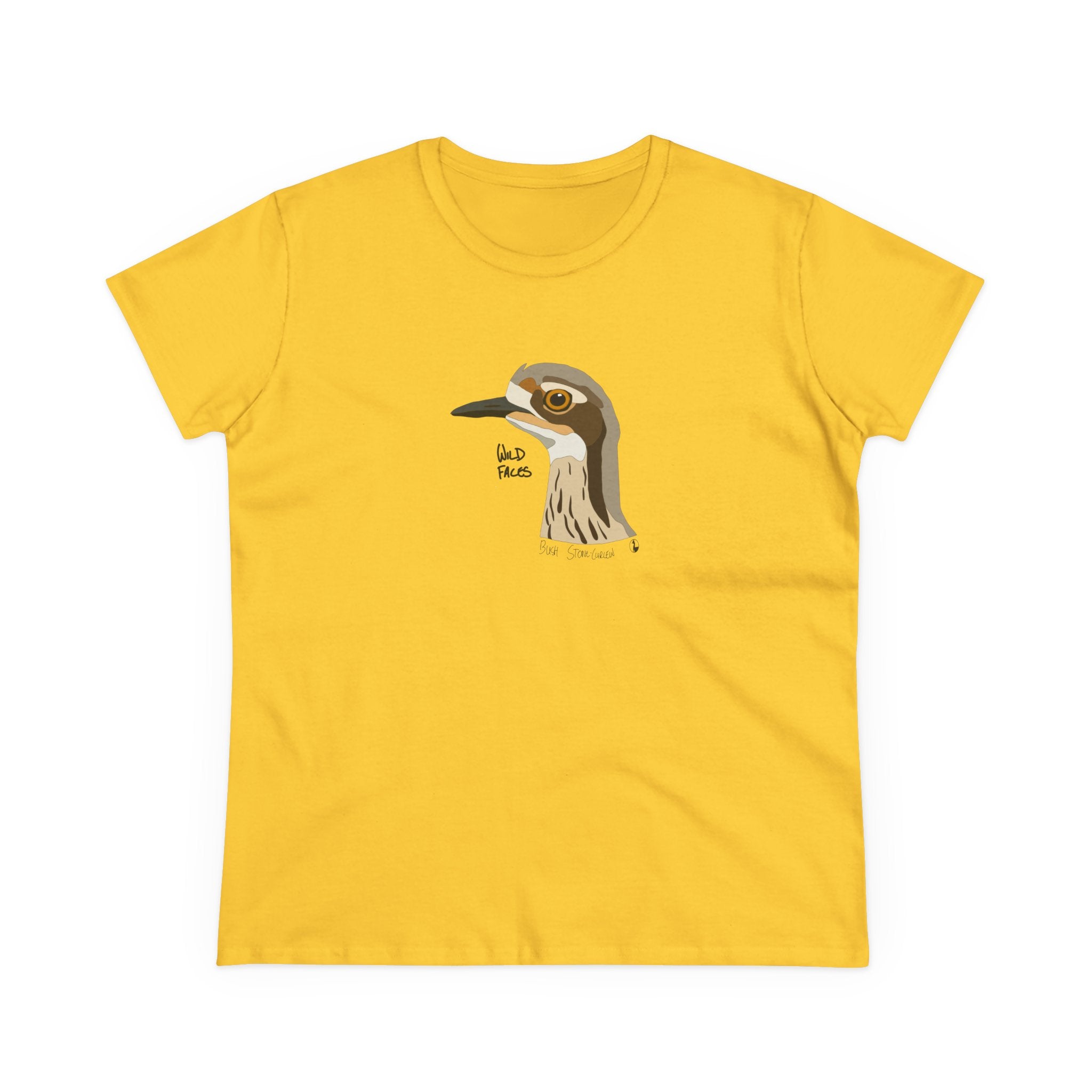 Bush Stone-curlew Head - Women's Midweight Cotton Tee