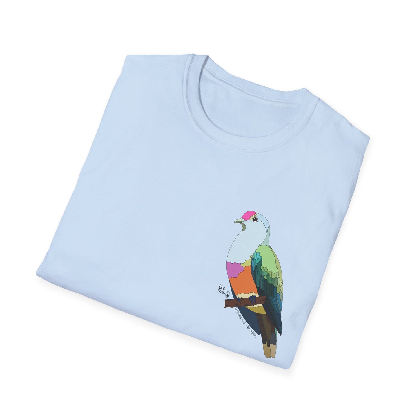 Rose-crowned Fruit Dove - Small design - Unisex Softstyle T-Shirt