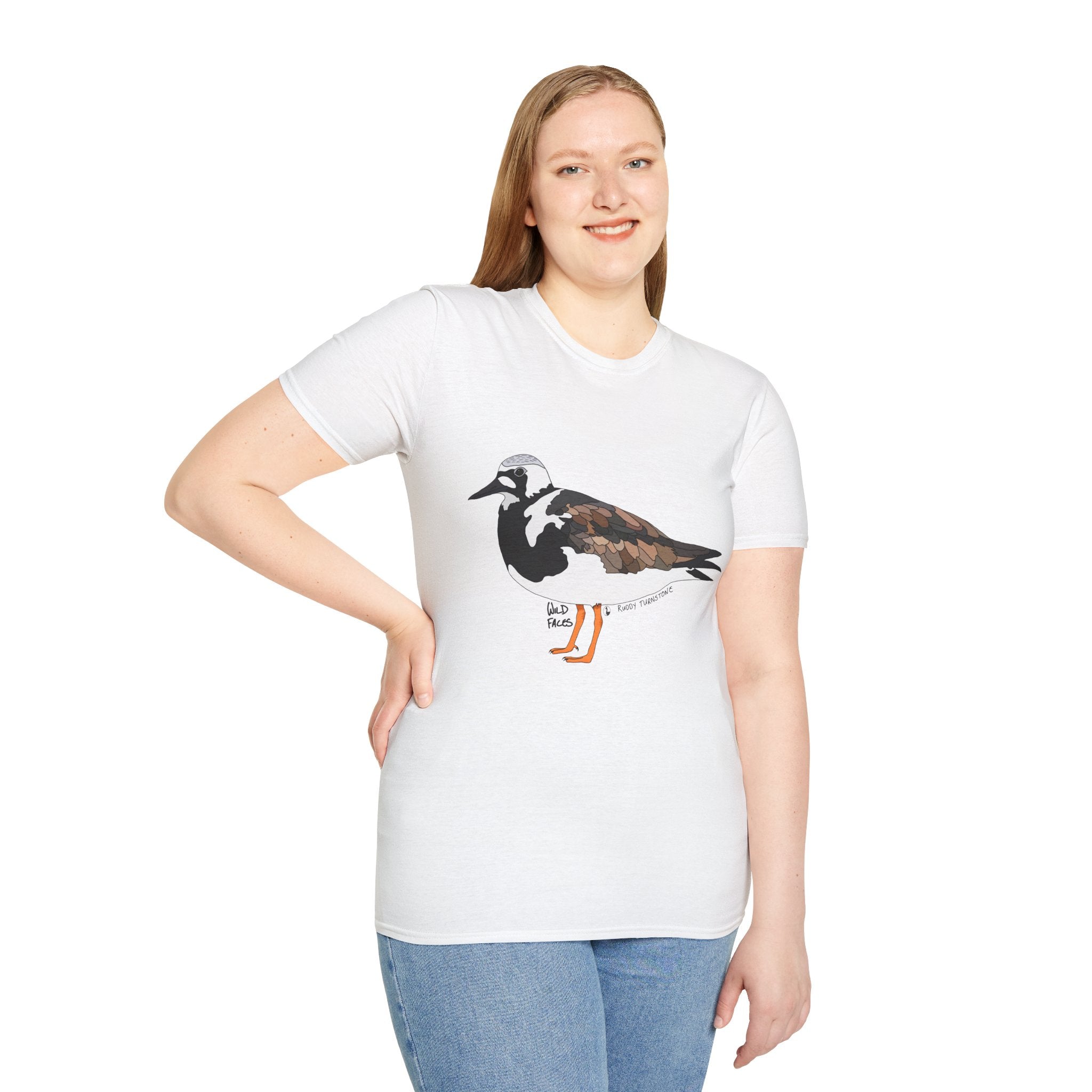 Ruddy Turnstone- large design - Unisex Softstyle T-Shirt Printify