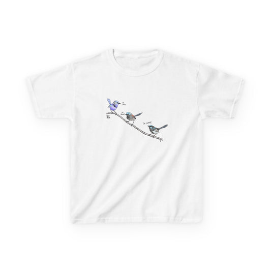 A trio of Fairy-wrens (spendid, superb and lovely) | Kids Heavy Cotton™ Tee