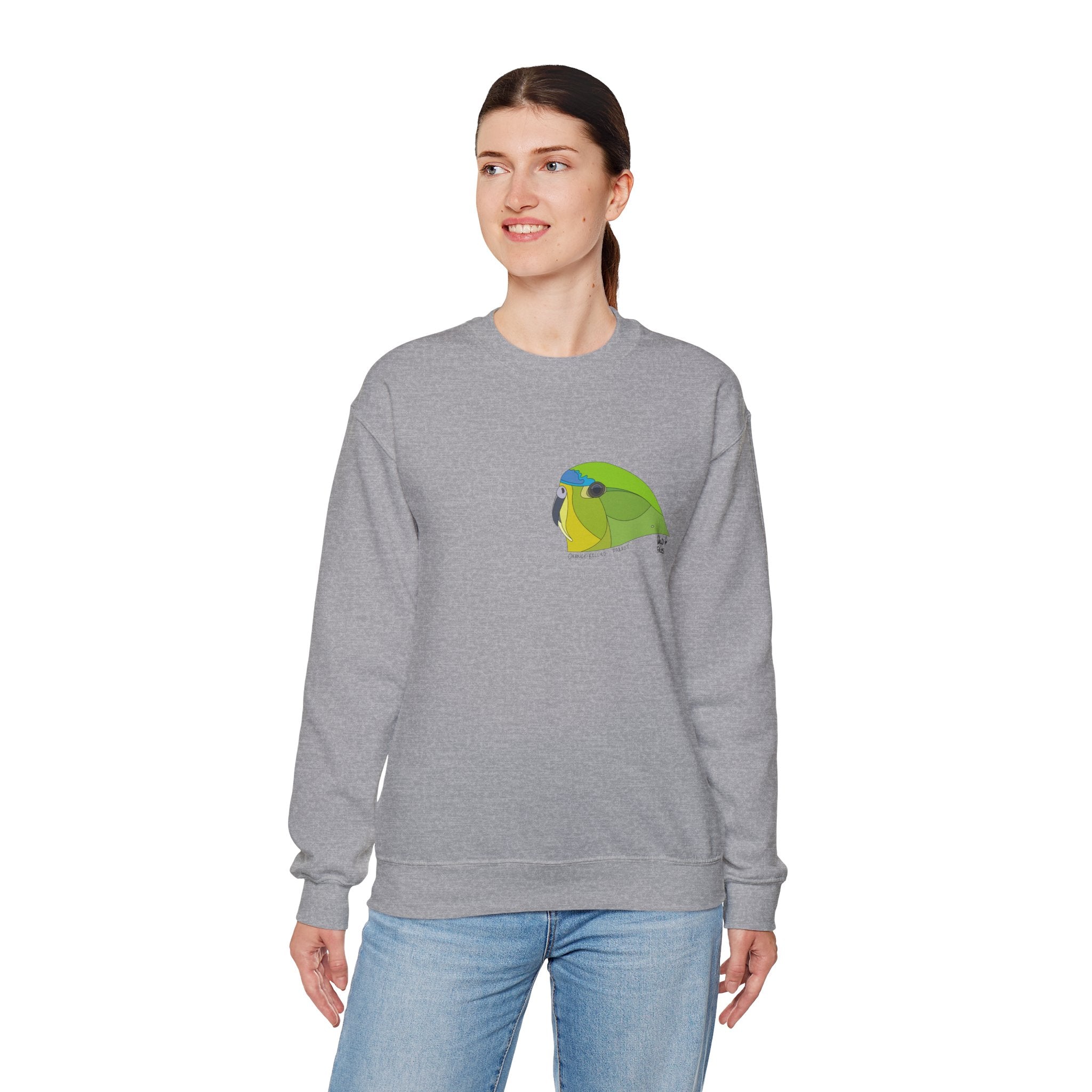 Orange-bellied Parrot Sweatshirt | Unisex Heavy Blend™ Crewneck Printify