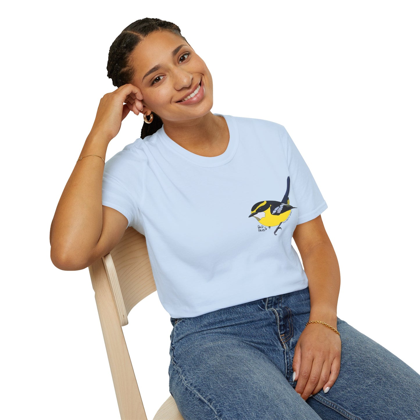 Yellow-breasted Boatbill - Small design - Unisex Softstyle T-Shirt