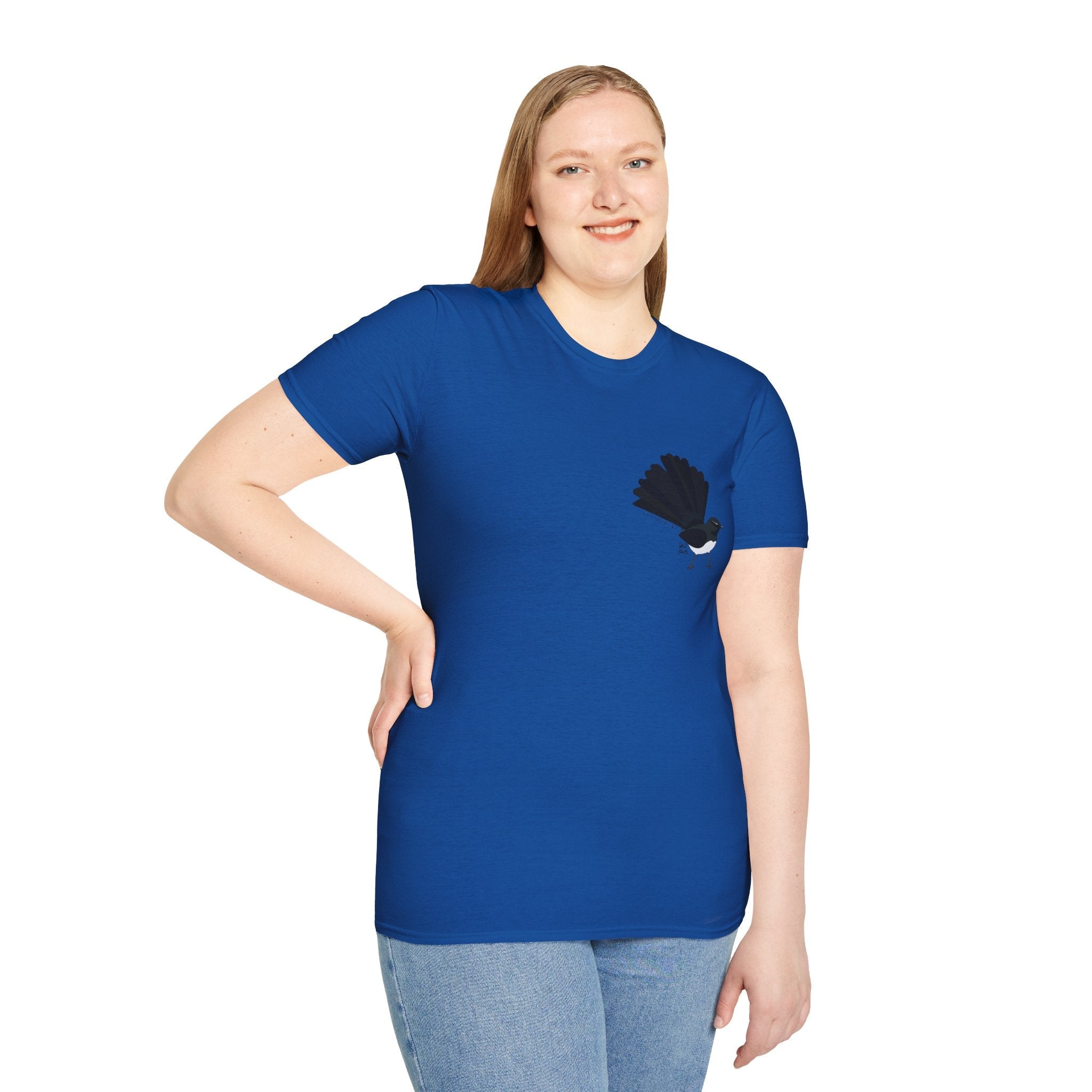 Willy Wagtail - Small design - Unisex Softstyle T-Shirt Printify