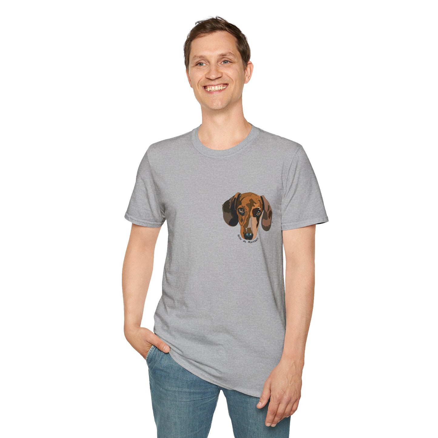 Dachshund (small Keen as mustard) - Unisex Softstyle T-Shirt