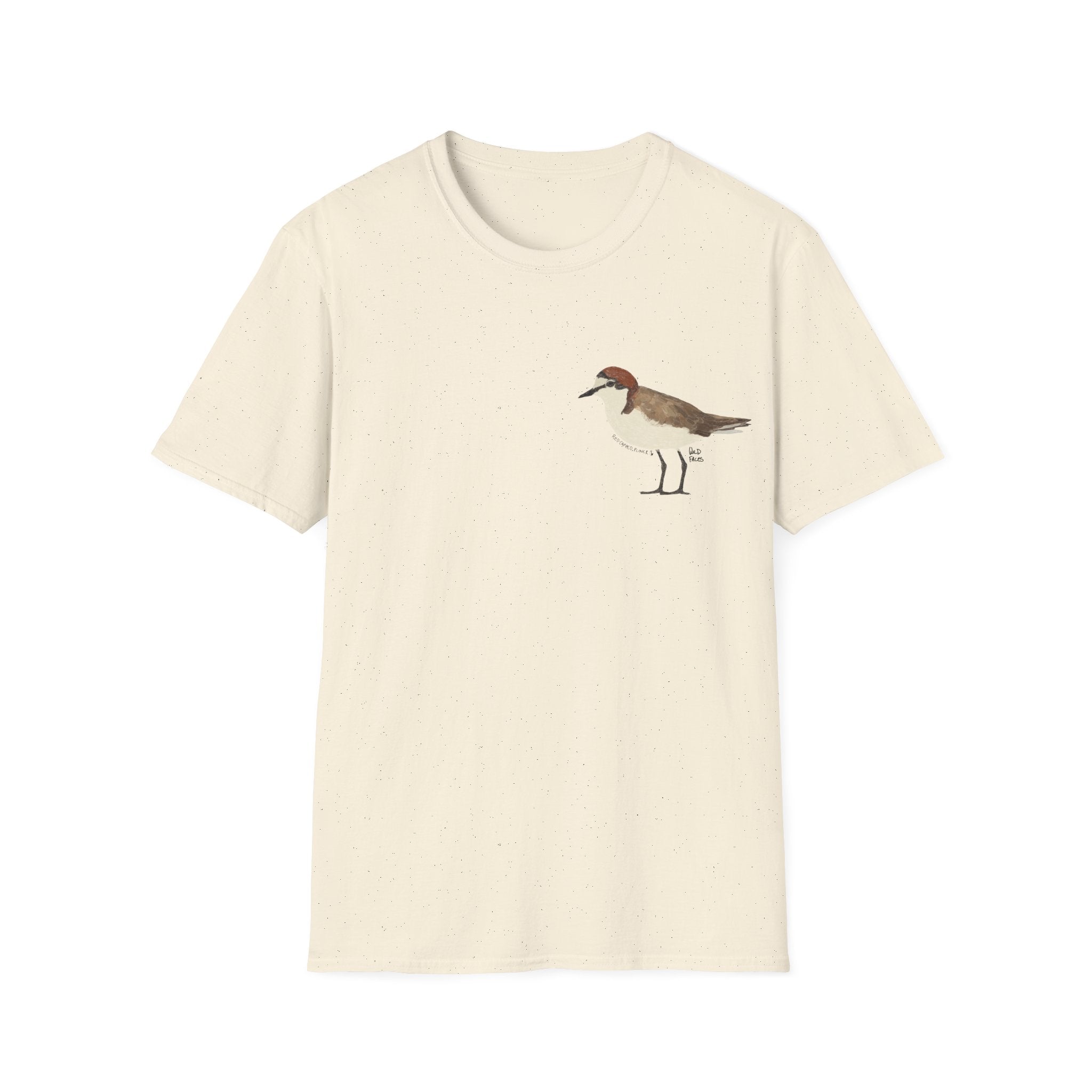 Red-capped Plover (body) - Small design - Unisex Softstyle T-Shirt
