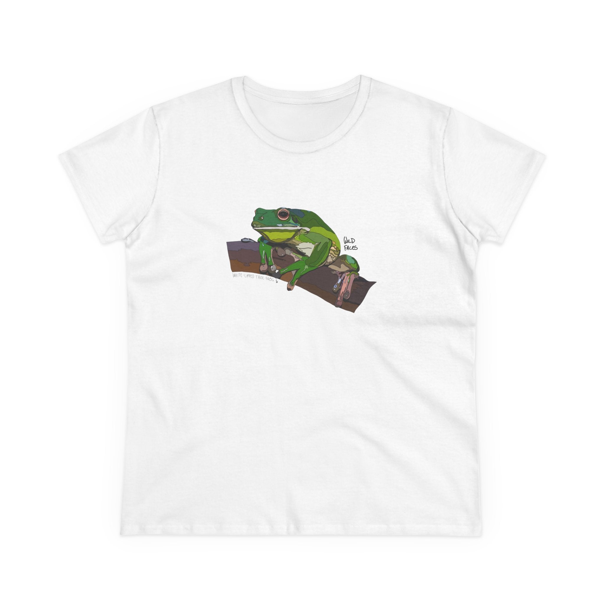 White-lipped Tree Frog - Women's Midweight Cotton Tee