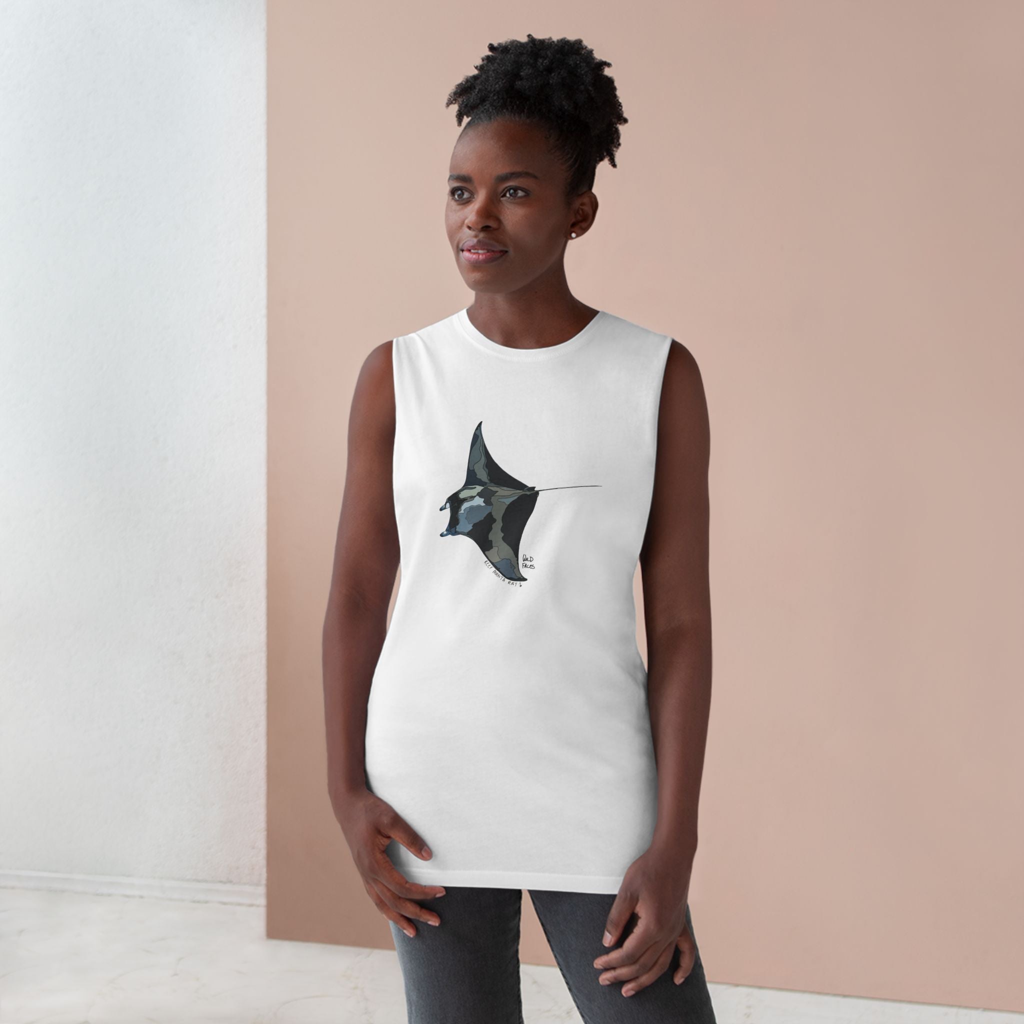 Reef Manta Ray - Unisex Barnard Tank Printify