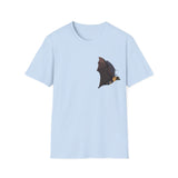 Spectacled Flying Fox (in flight) - Small design - Unisex Softstyle T-Shirt Printify