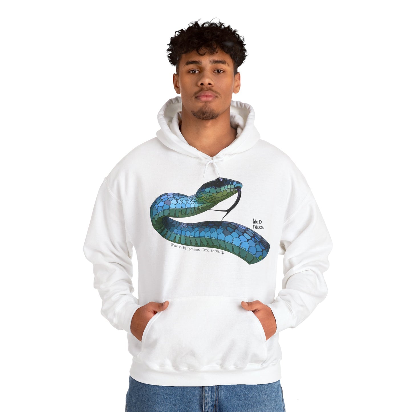 Blue Phase Common Tree-snake | Unisex Heavy Blend™ Hooded Sweatshirt