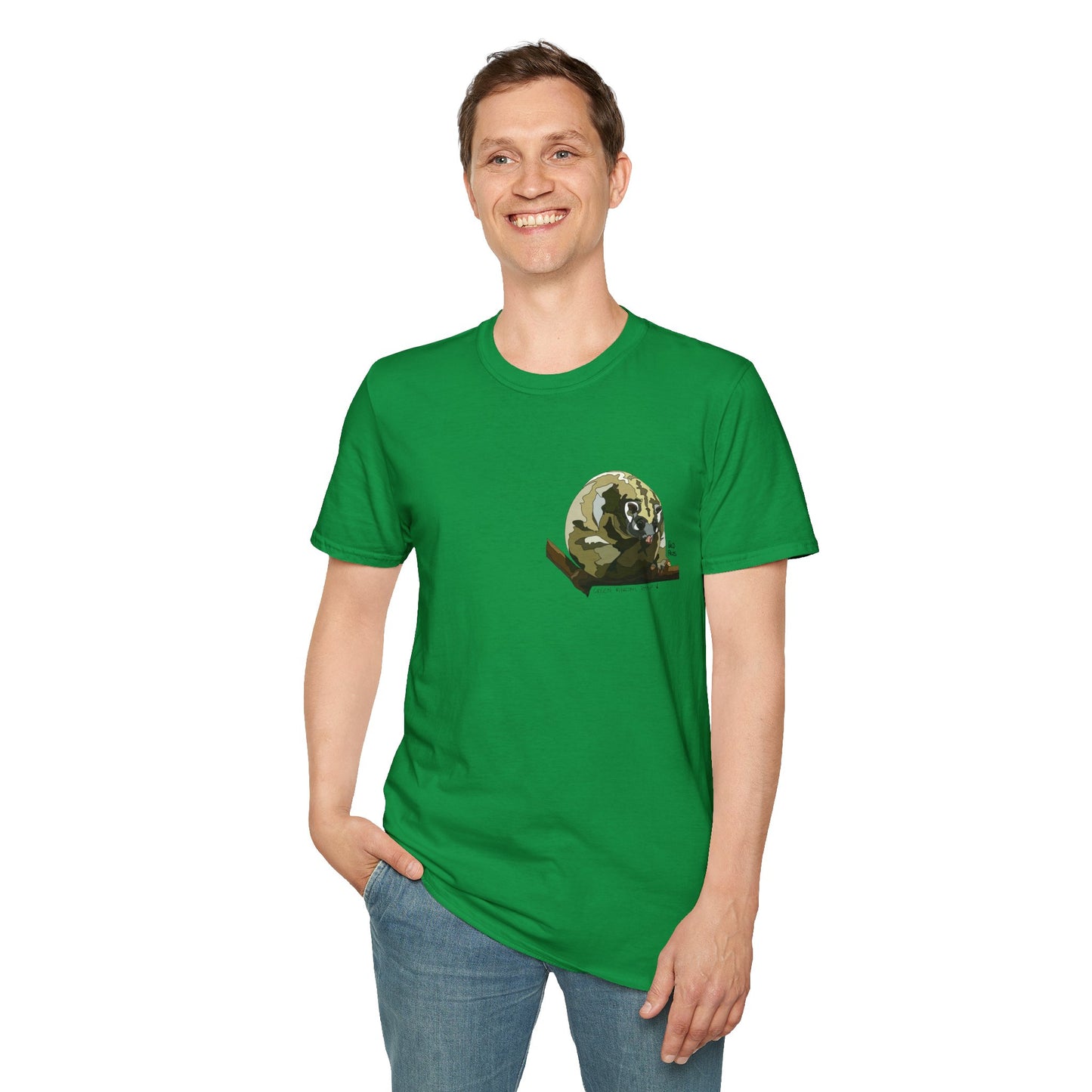 Green Ringtail Possum - Small Design - Unisex Softstyle T-Shirt