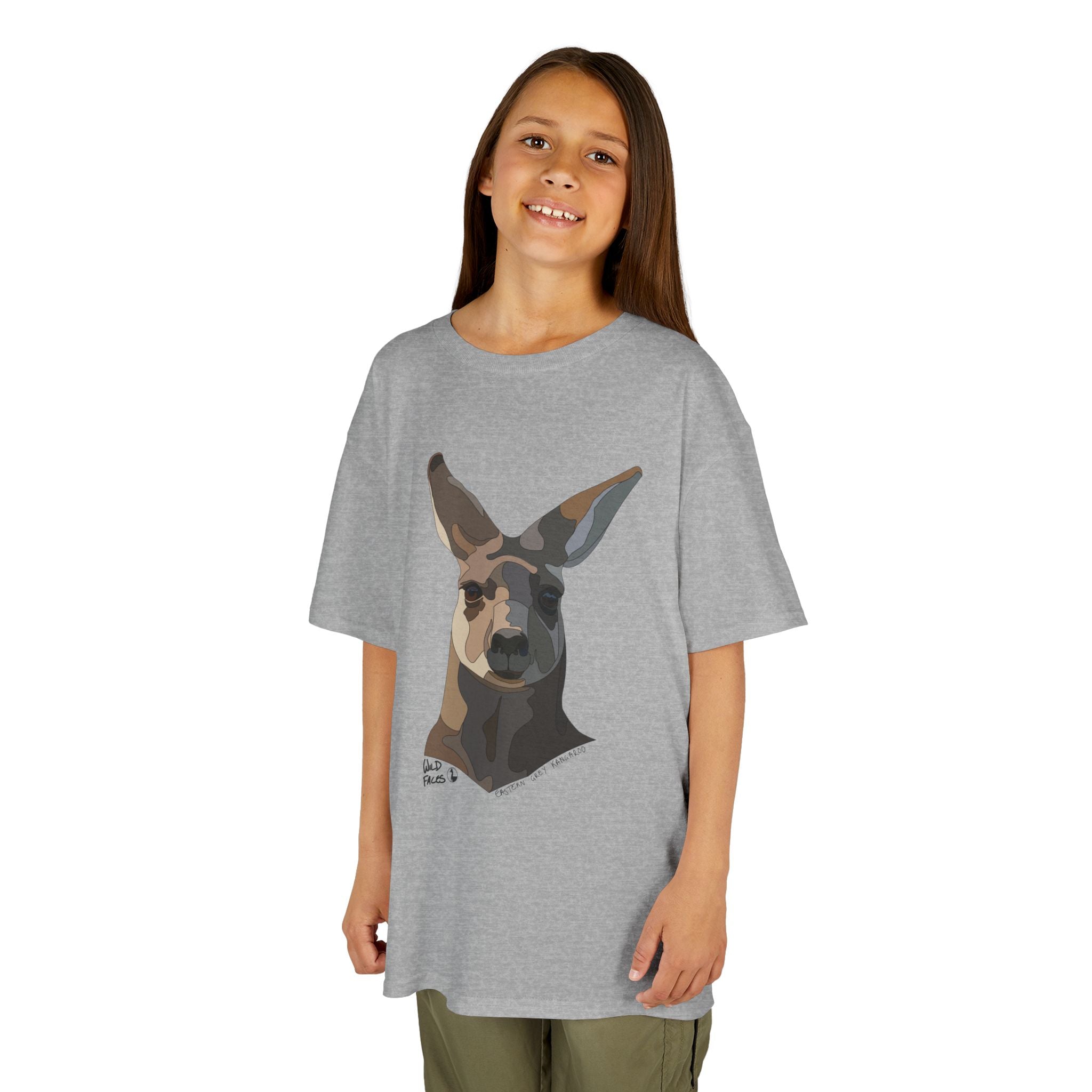 Eastern Grey Kangaroo | Kids Heavy Cotton™ Tee Printify