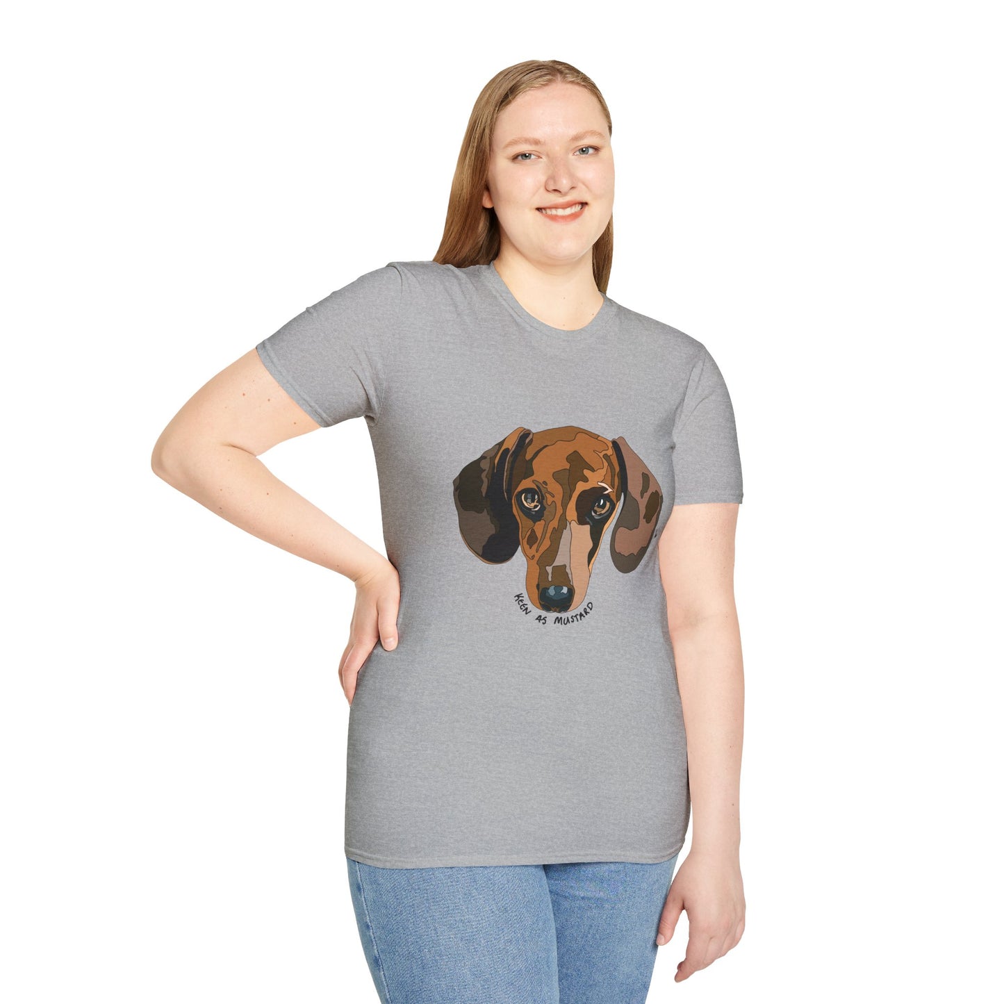 Dachshund (Keen as mustard) - Unisex Softstyle T-Shirt