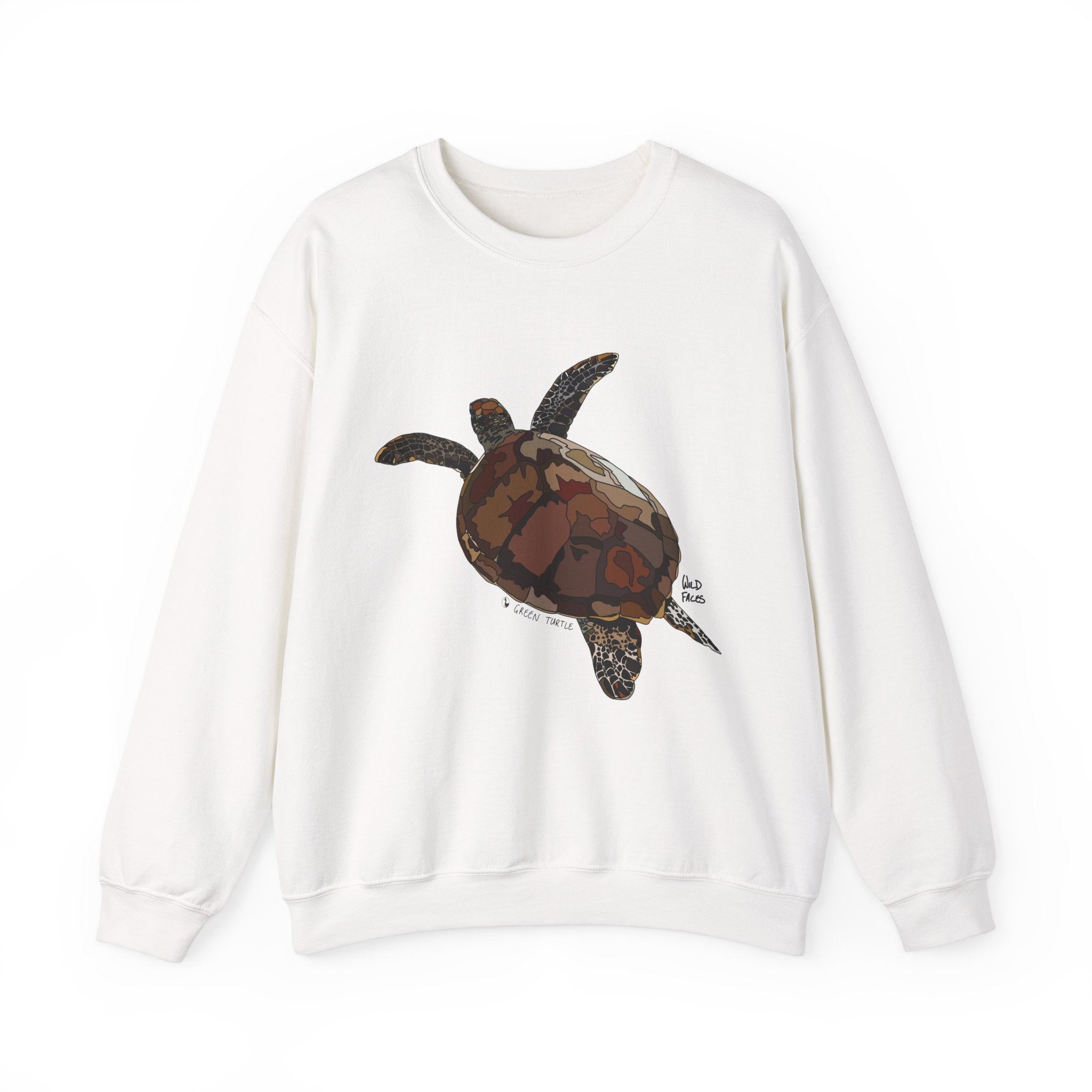Green Turtle Sweatshirt | Unisex Heavy Blend™ Crewneck Printify