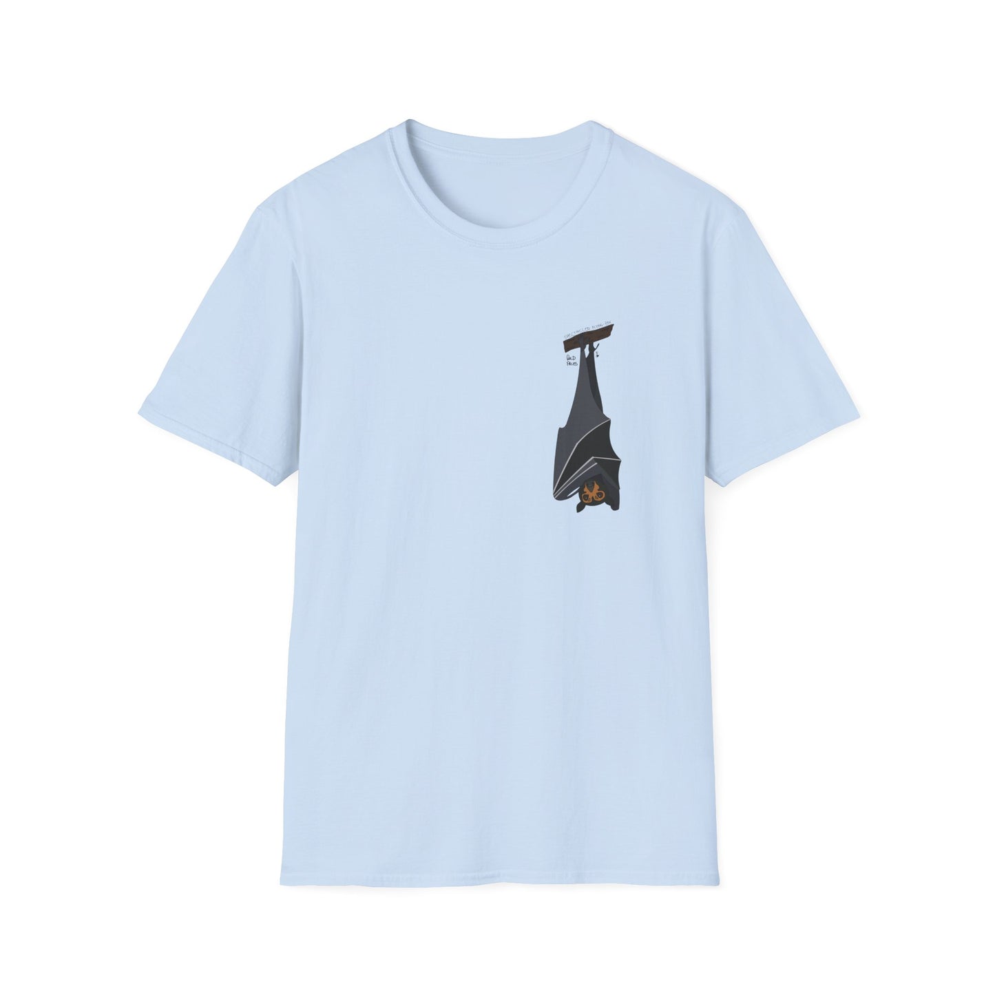 Spectacled Flying Fox - Small design - Unisex Softstyle T-Shirt