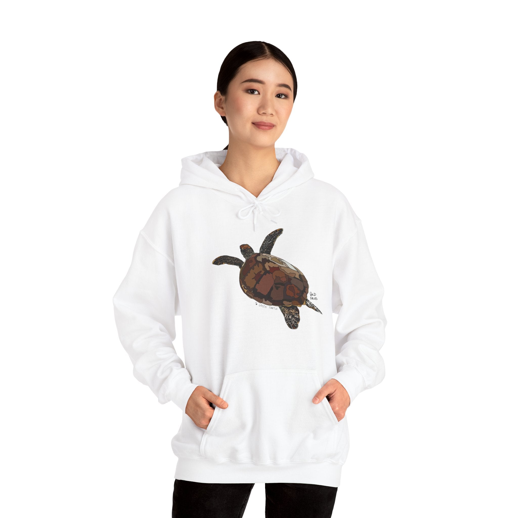 Green Turtle | Unisex Heavy Blend™ Hooded Sweatshirt Printify
