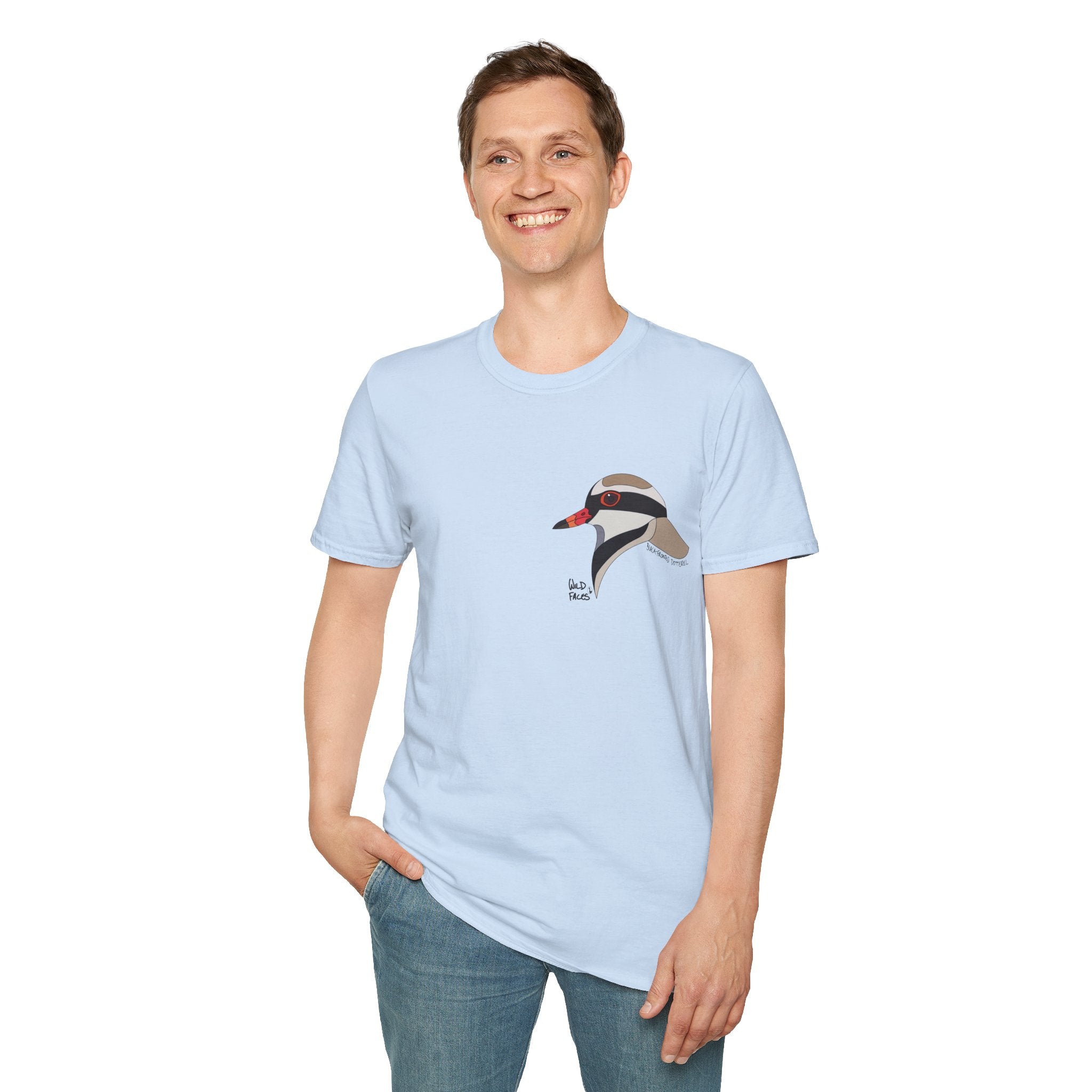Black-fronted Dotterel - Small design - Unisex Softstyle T-Shirt Printify