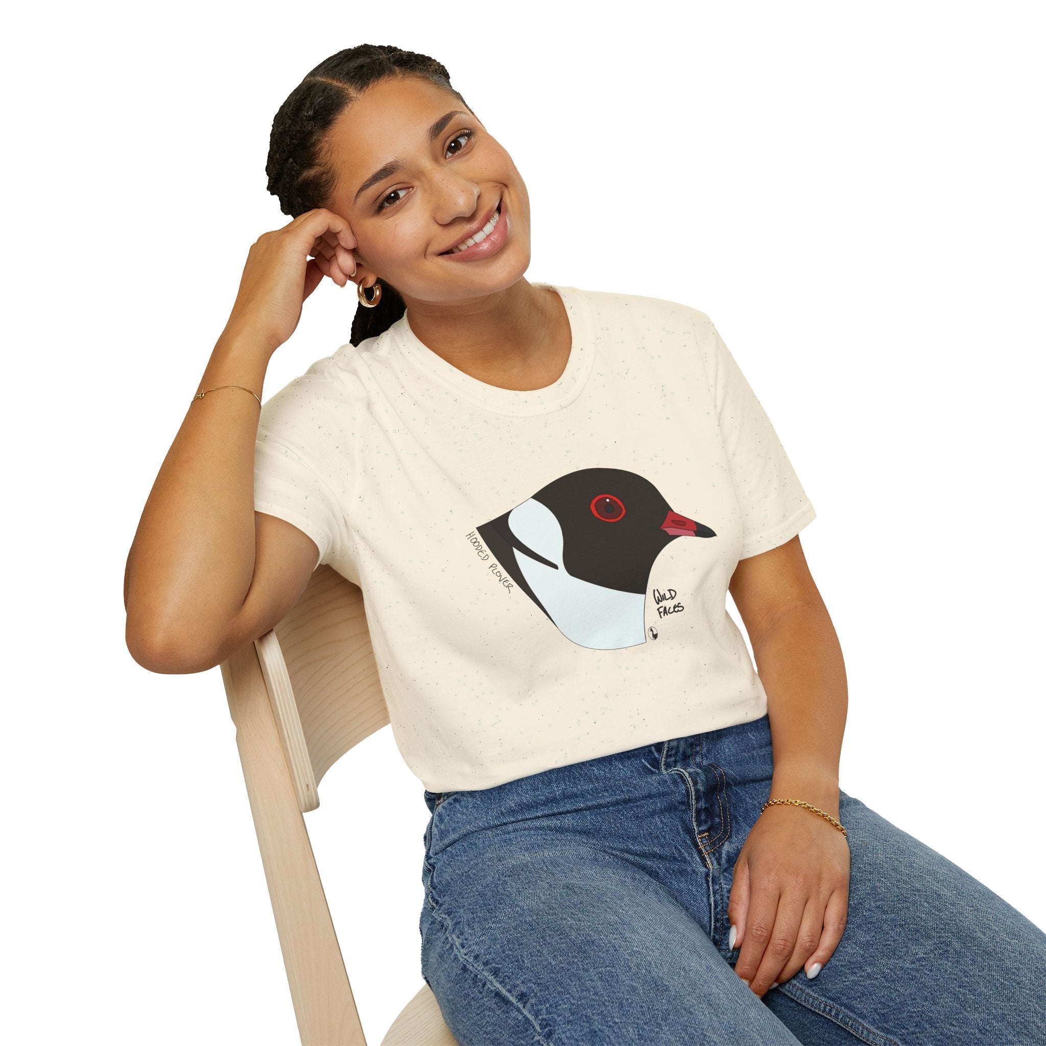Hooded Plover Head- Unisex Softstyle T-Shirt Printify