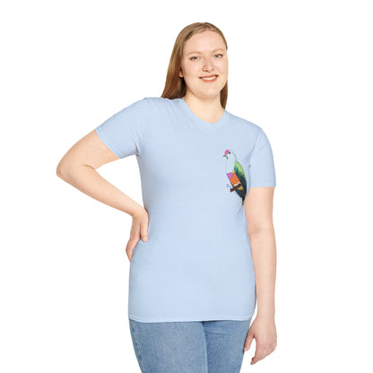 Rose-crowned Fruit Dove - Small design - Unisex Softstyle T-Shirt