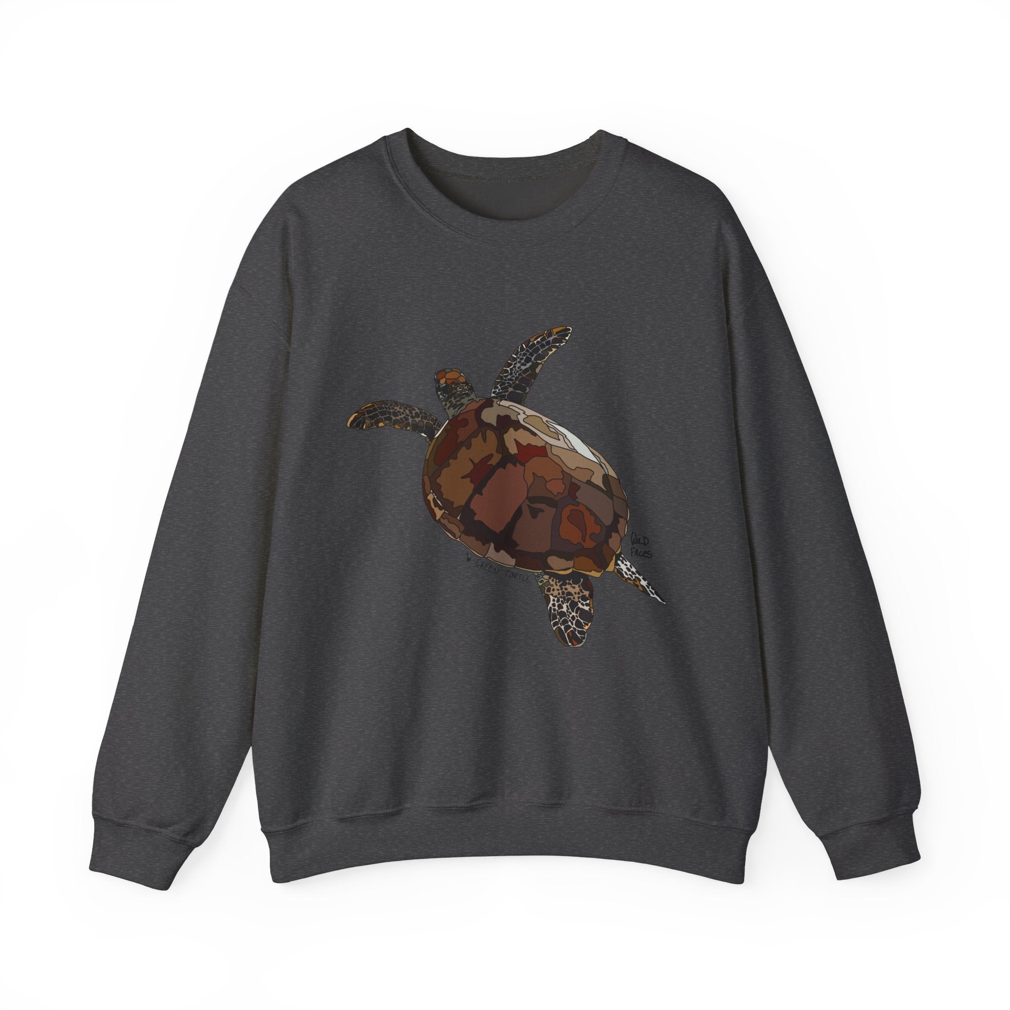 Green Turtle Sweatshirt | Unisex Heavy Blend™ Crewneck Printify