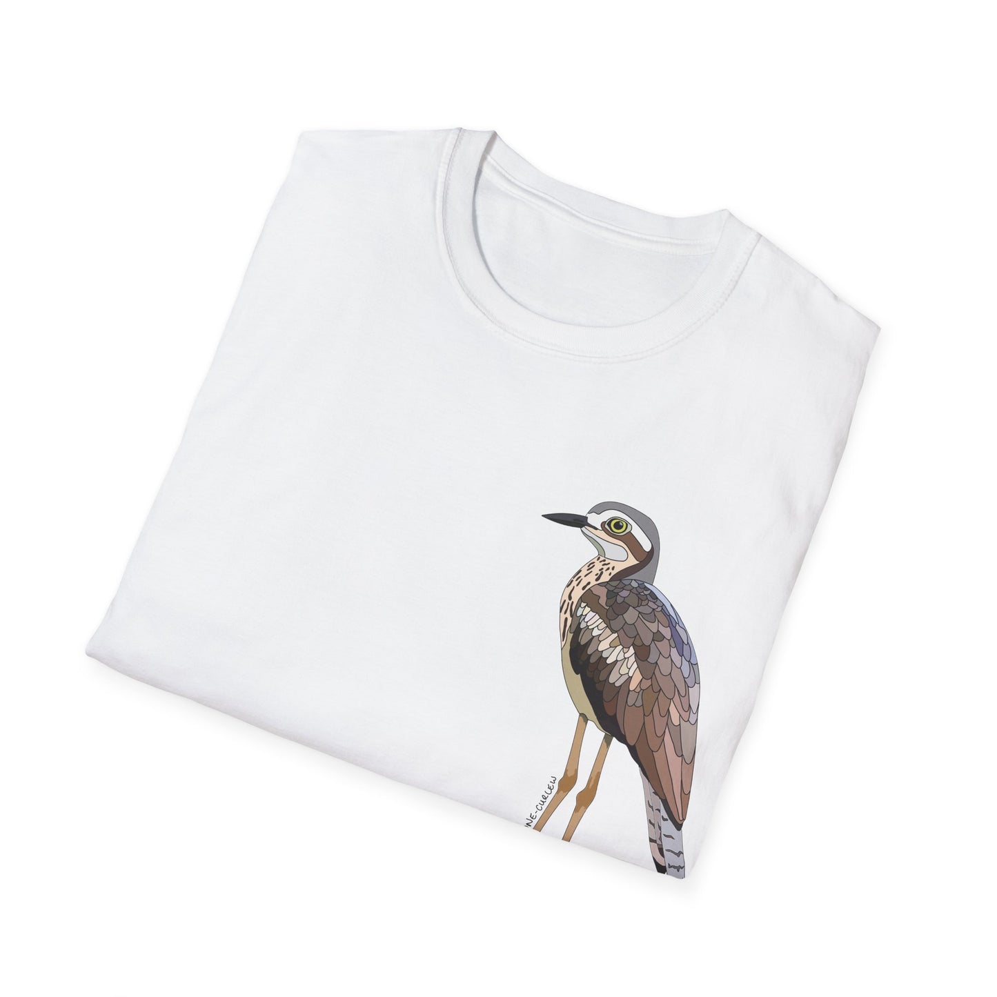 Bush Stone-curlew- Small design - Unisex Softstyle T-Shirt