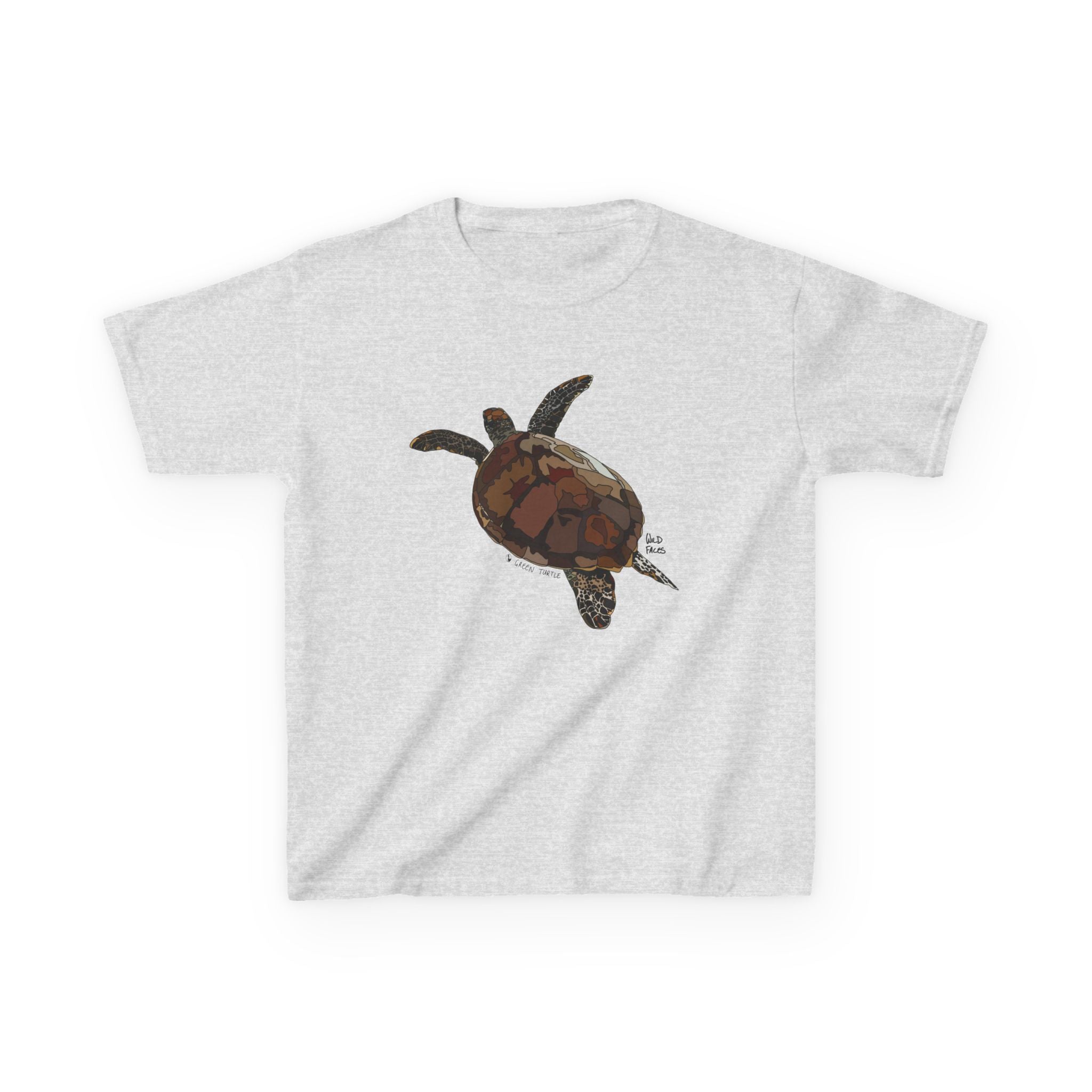 Green Turtle | Kids Heavy Cotton™ Tee Printify