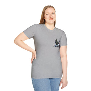 Blue-faced Honeyeater- Small design - Unisex Softstyle T-Shirt Printify