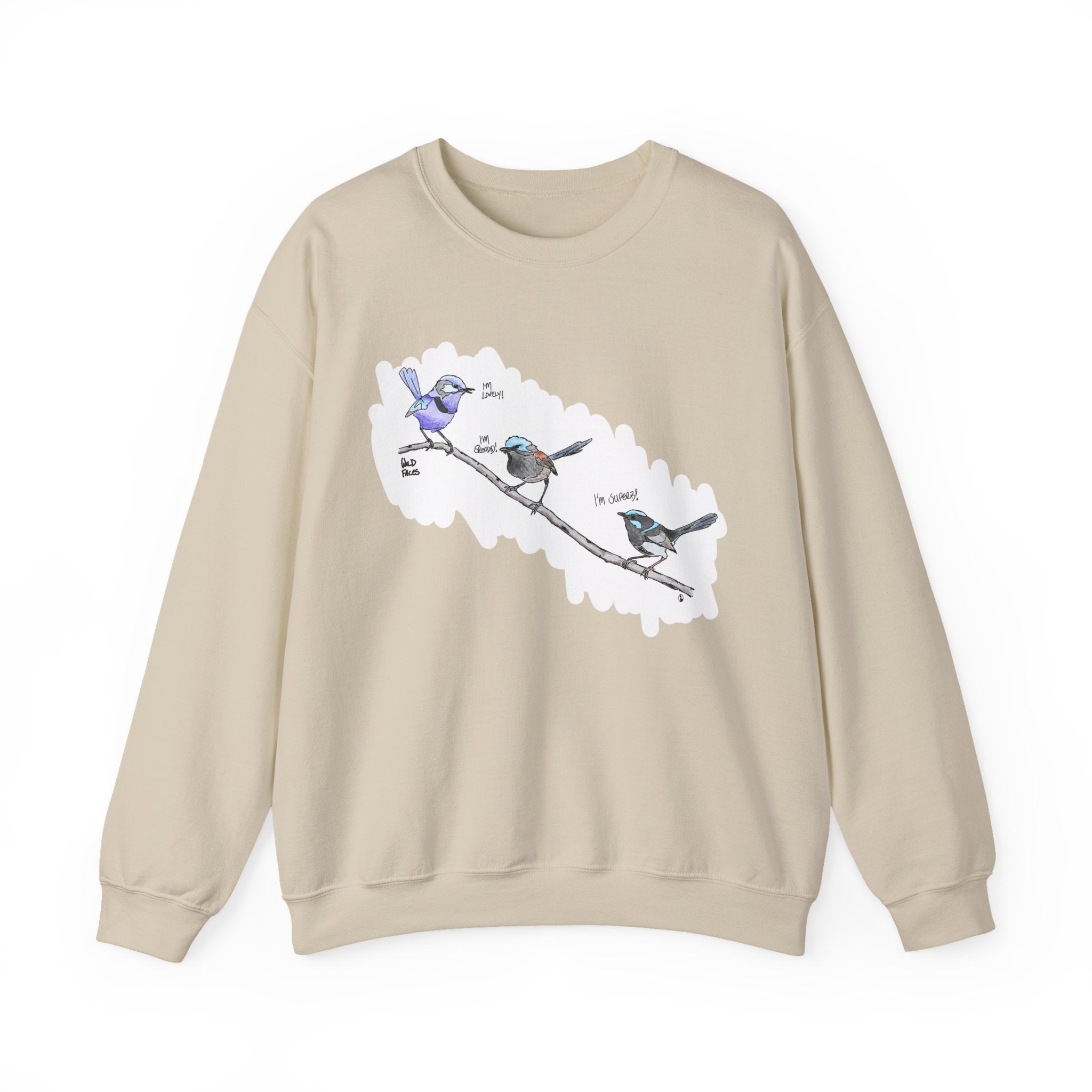 Trio of Fairywrens | Unisex Heavy Blend™ Crewneck