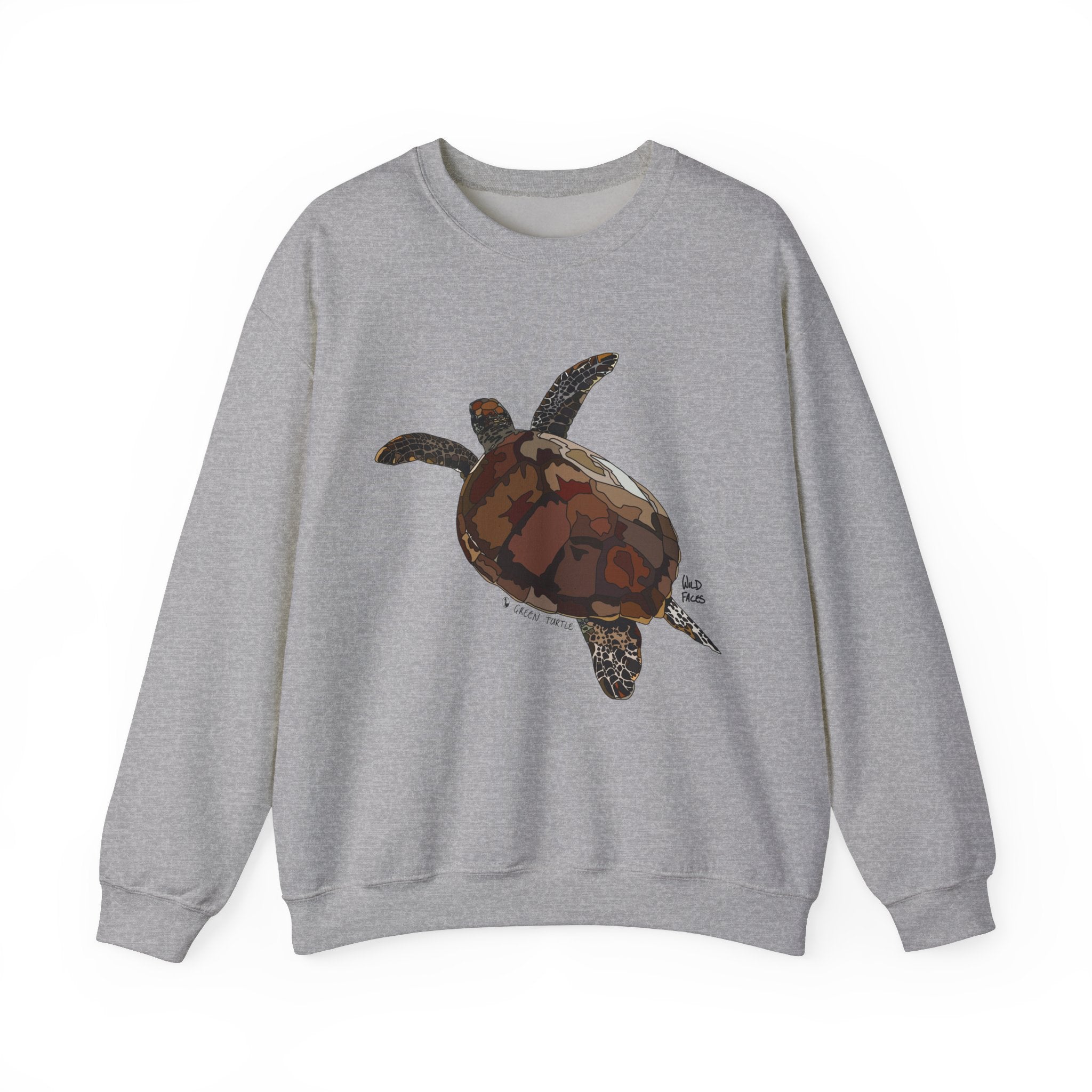 Green Turtle Sweatshirt | Unisex Heavy Blend™ Crewneck Printify