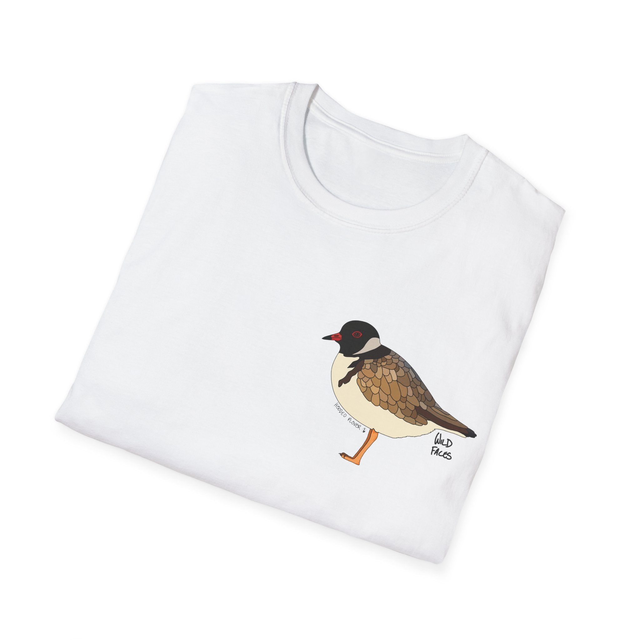 Hooded Plover - Small design - Unisex Softstyle T-Shirt Printify