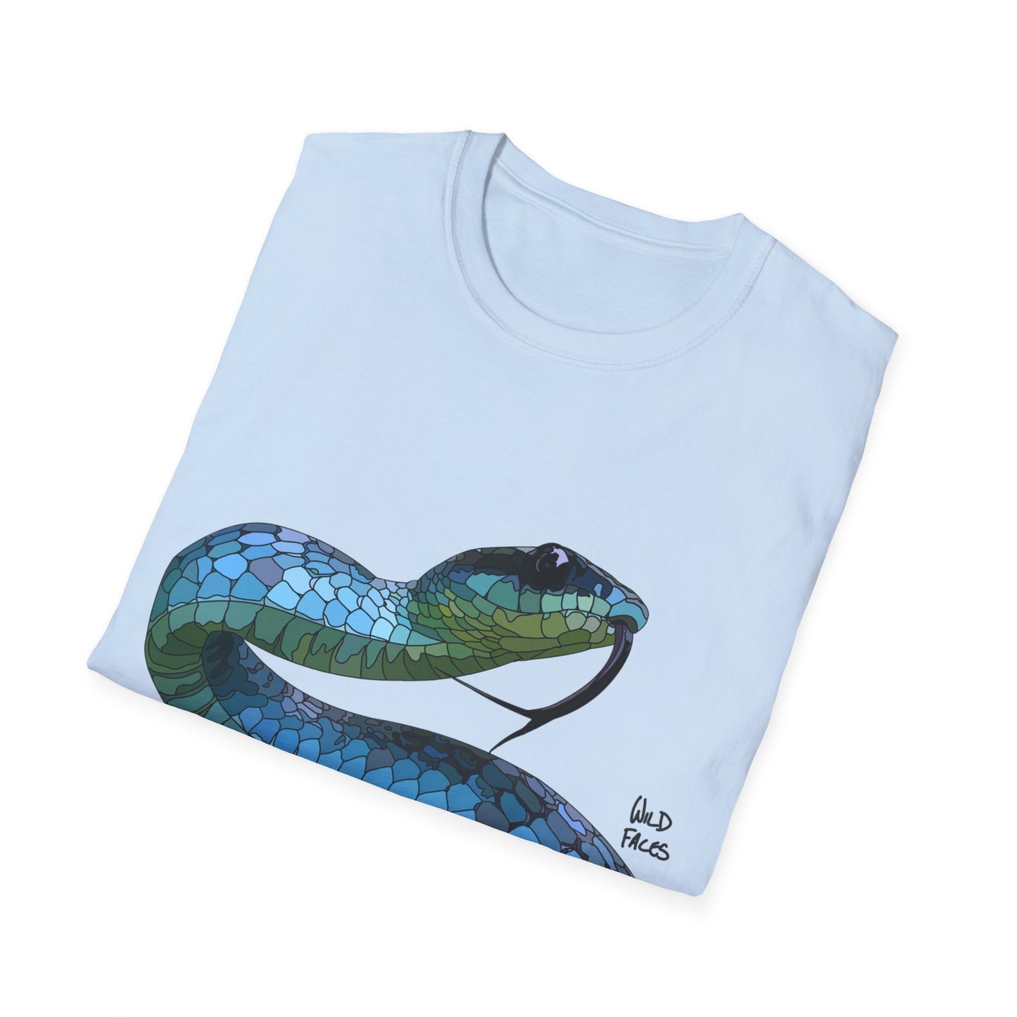 Blue Phase Common Tree-Snake - Unisex Softstyle T-Shirt