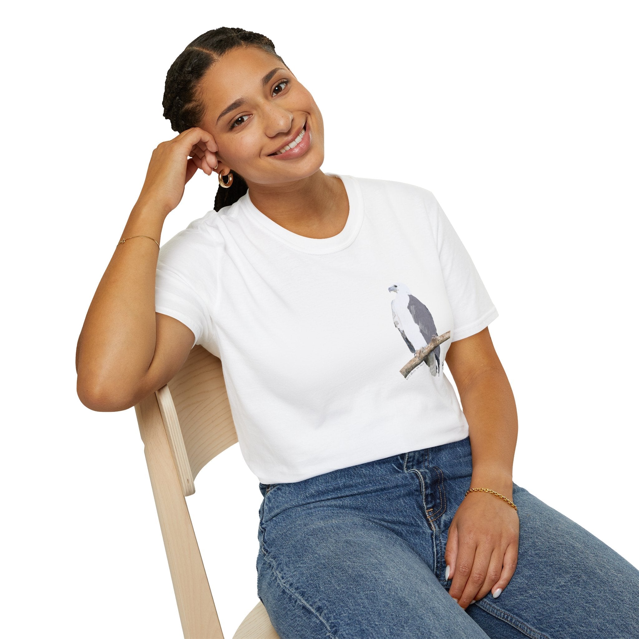 White-bellied Sea Eagle - Small design - Unisex Softstyle T-Shirt Printify