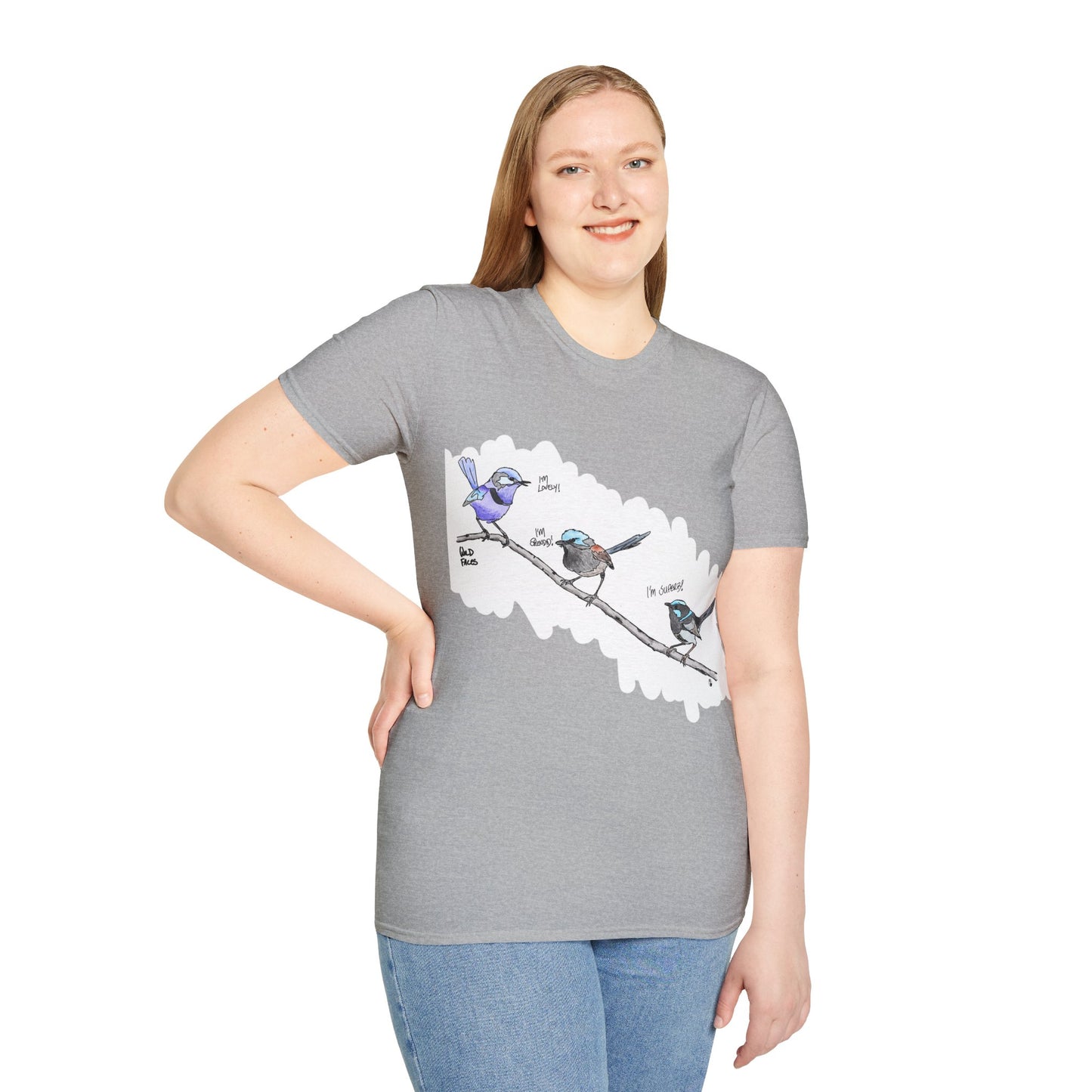 A trio of  Fairy-wrens (spendid, superb and lovely) - Unisex Softstyle T-Shirt