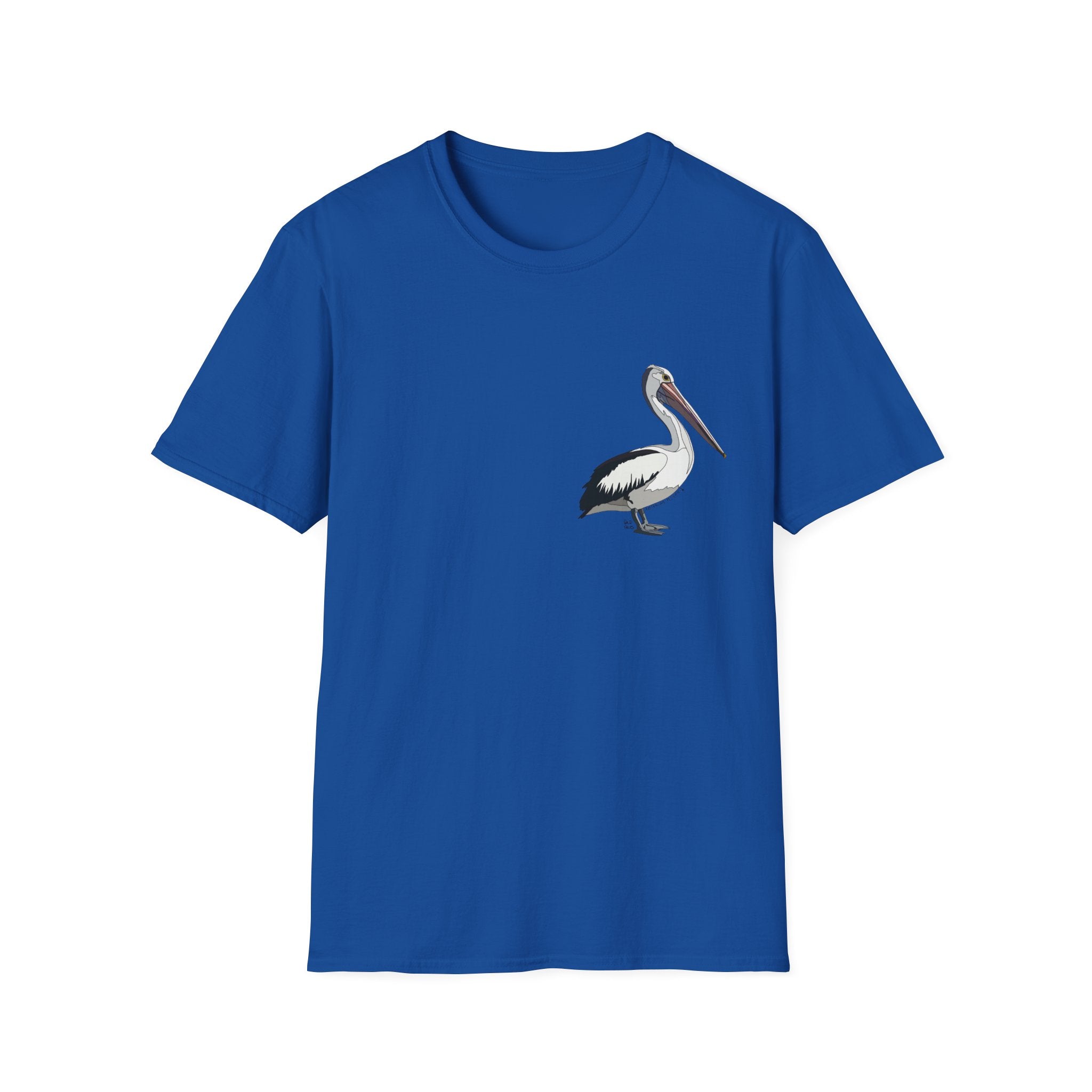 Australian Pelican - Small design - Unisex Softstyle T-Shirt