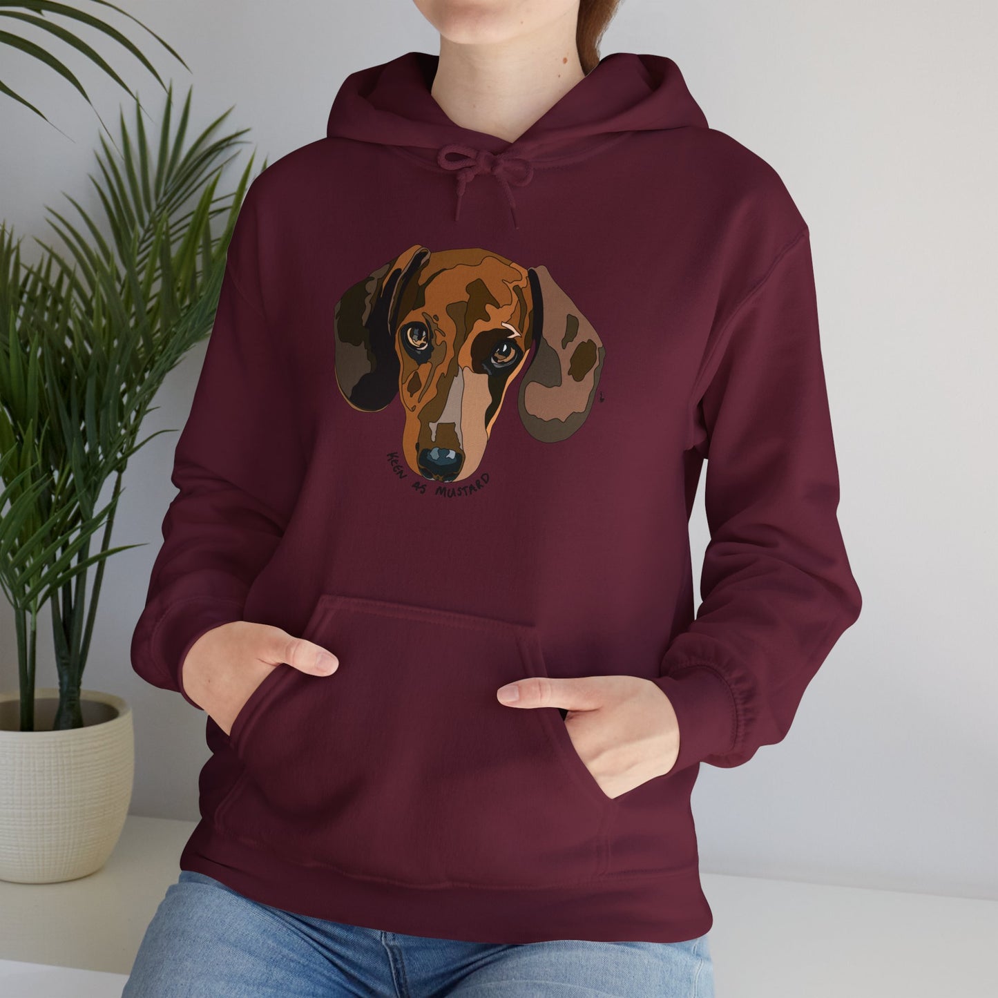 Dachshund (Keen as mustard) | Unisex Heavy Blend™ Hooded Sweatshirt