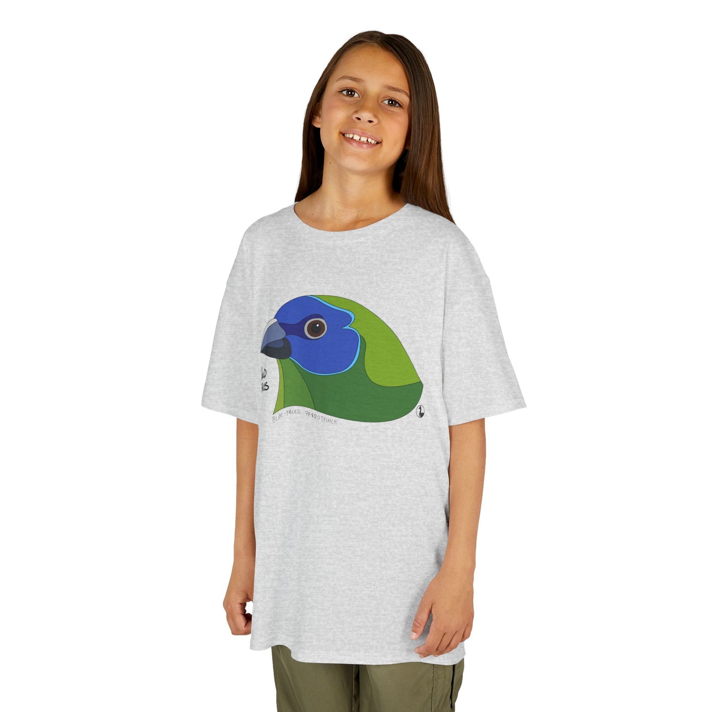 Blue-faced Parrotfinch | Kids Heavy Cotton™ Tee