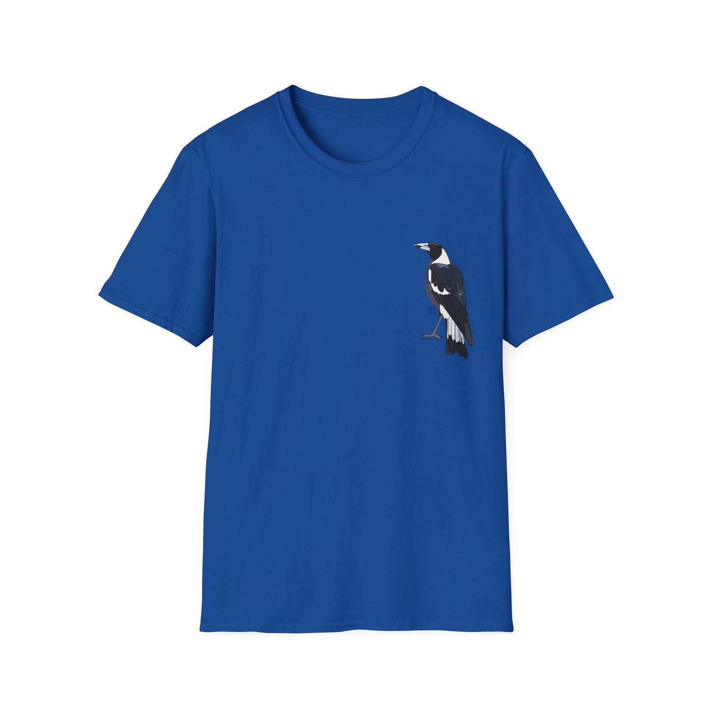 Australian Magpie - Small design - Unisex Softstyle T-Shirt Printify