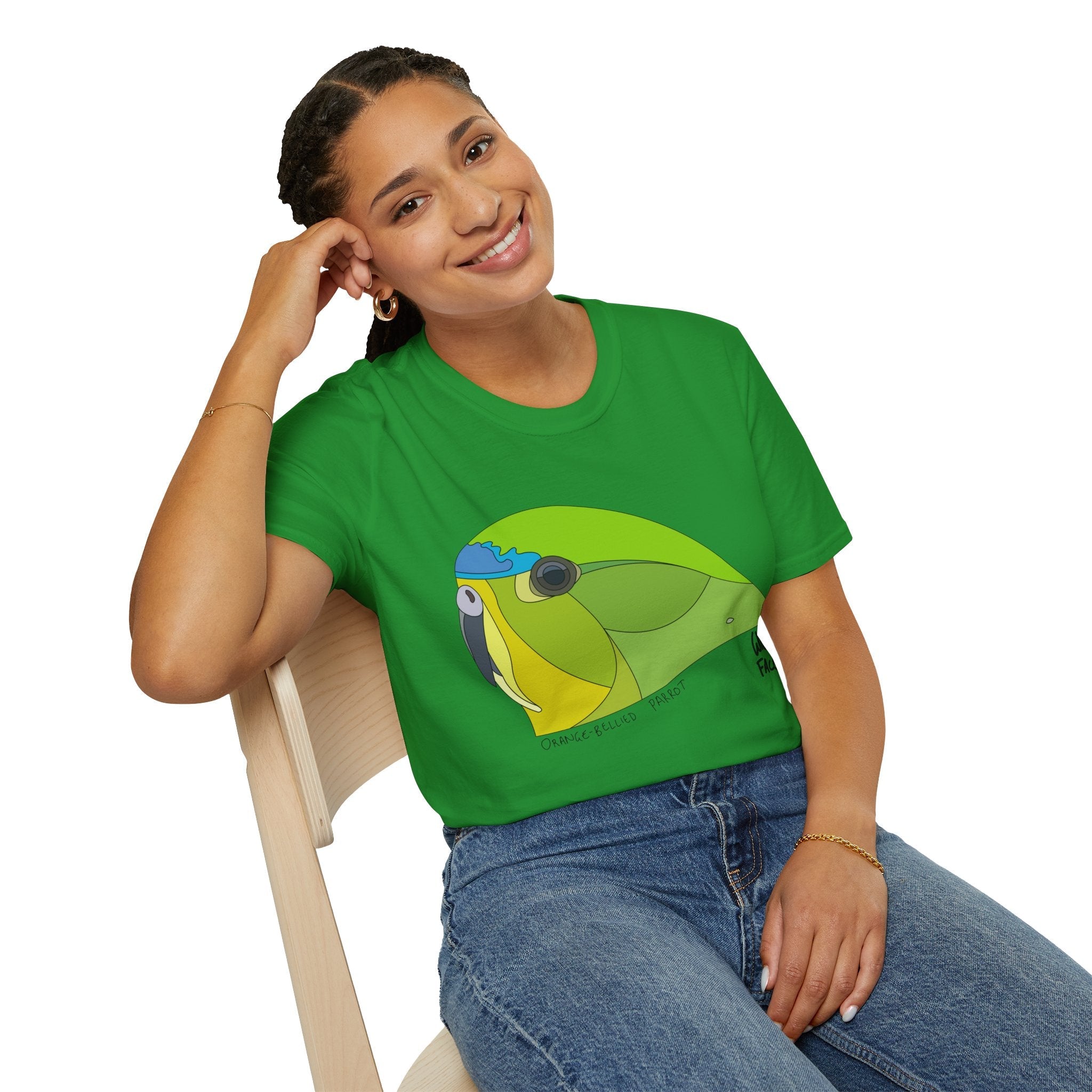 Orange-bellied Parrot - Unisex Softstyle T-Shirt Printify