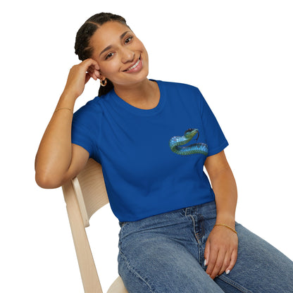 Blue Phase Common Tree-Snake - Small design - Unisex Softstyle T-Shirt