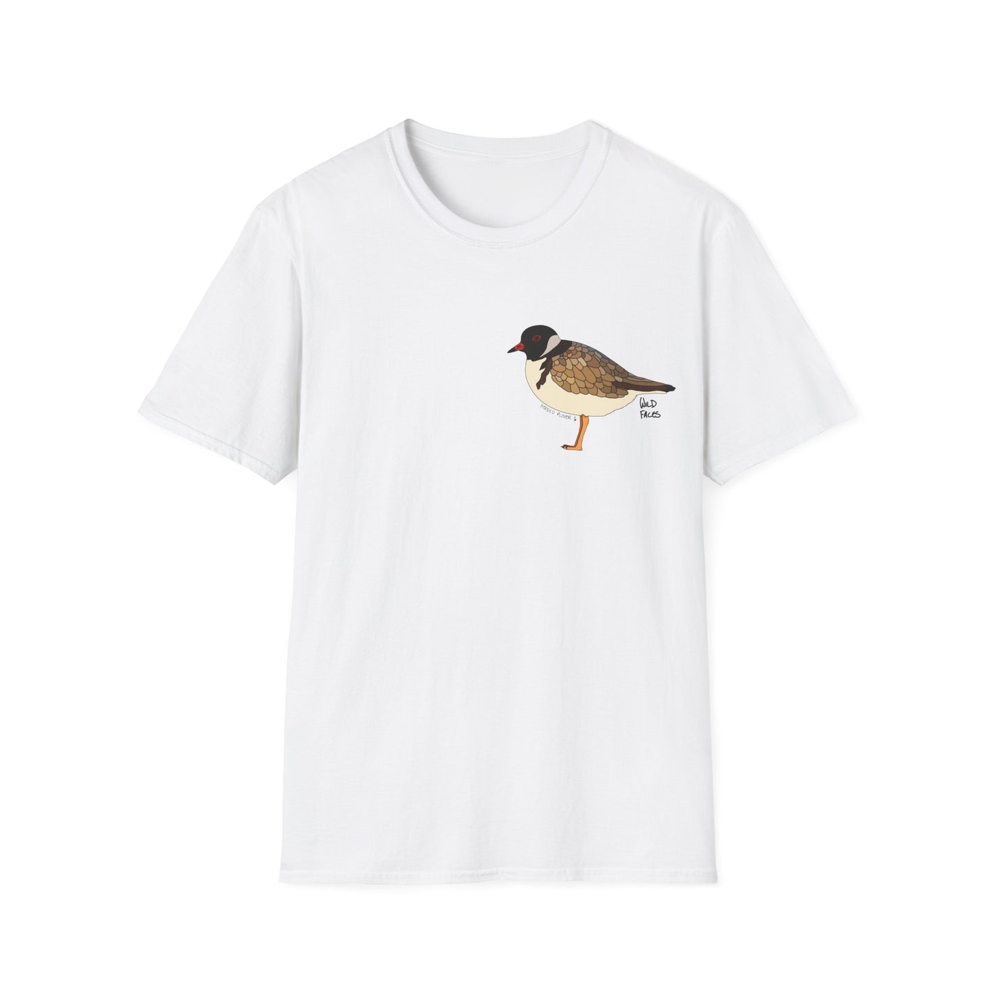 Hooded Plover - Small design - Unisex Softstyle T-Shirt