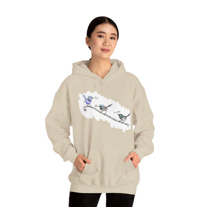 A trio of Fairywrens (spendid, superb and lovely) | Unisex Heavy Blend™ Hooded Sweatshirt