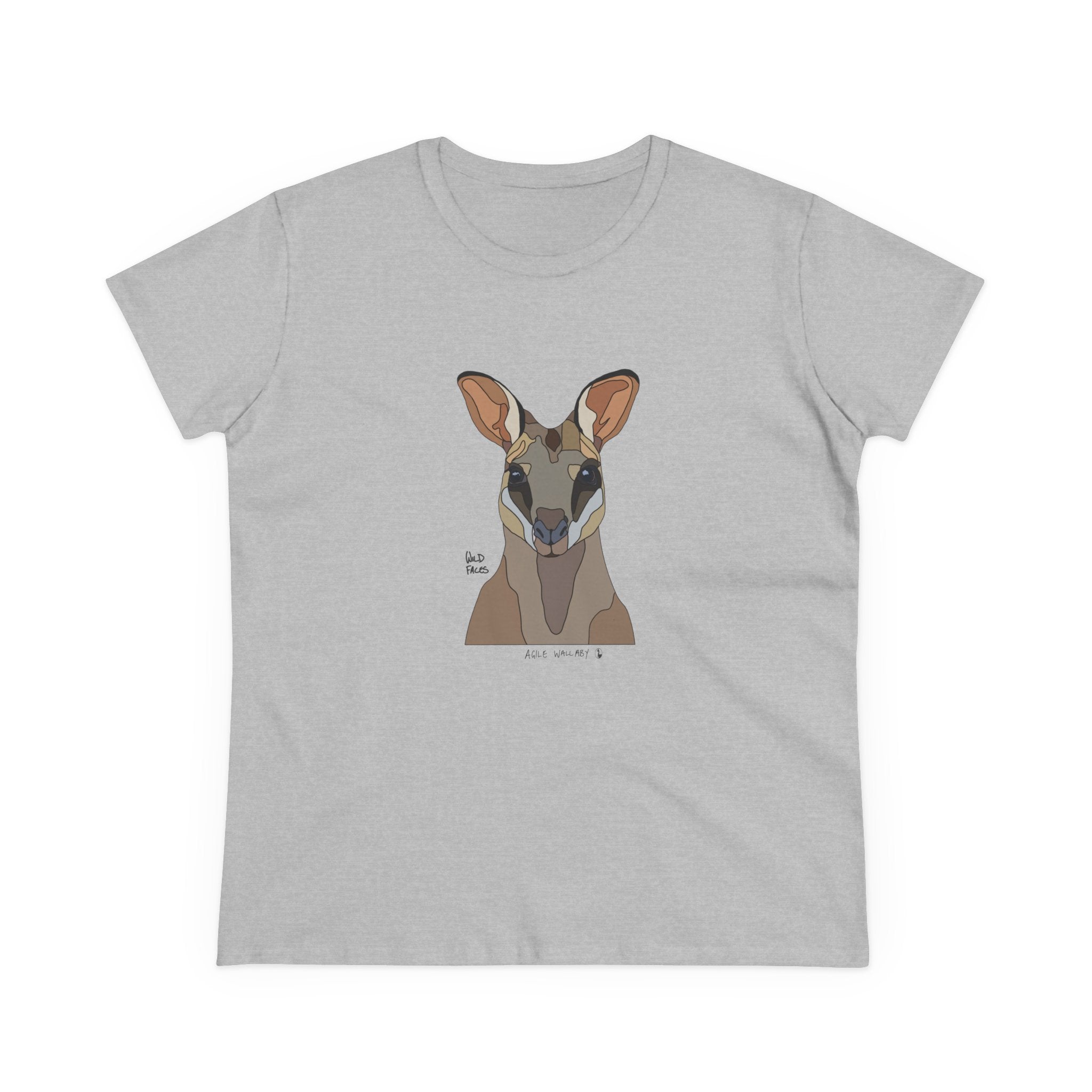 Agile Wallaby - Women's Midweight Cotton Tee Printify