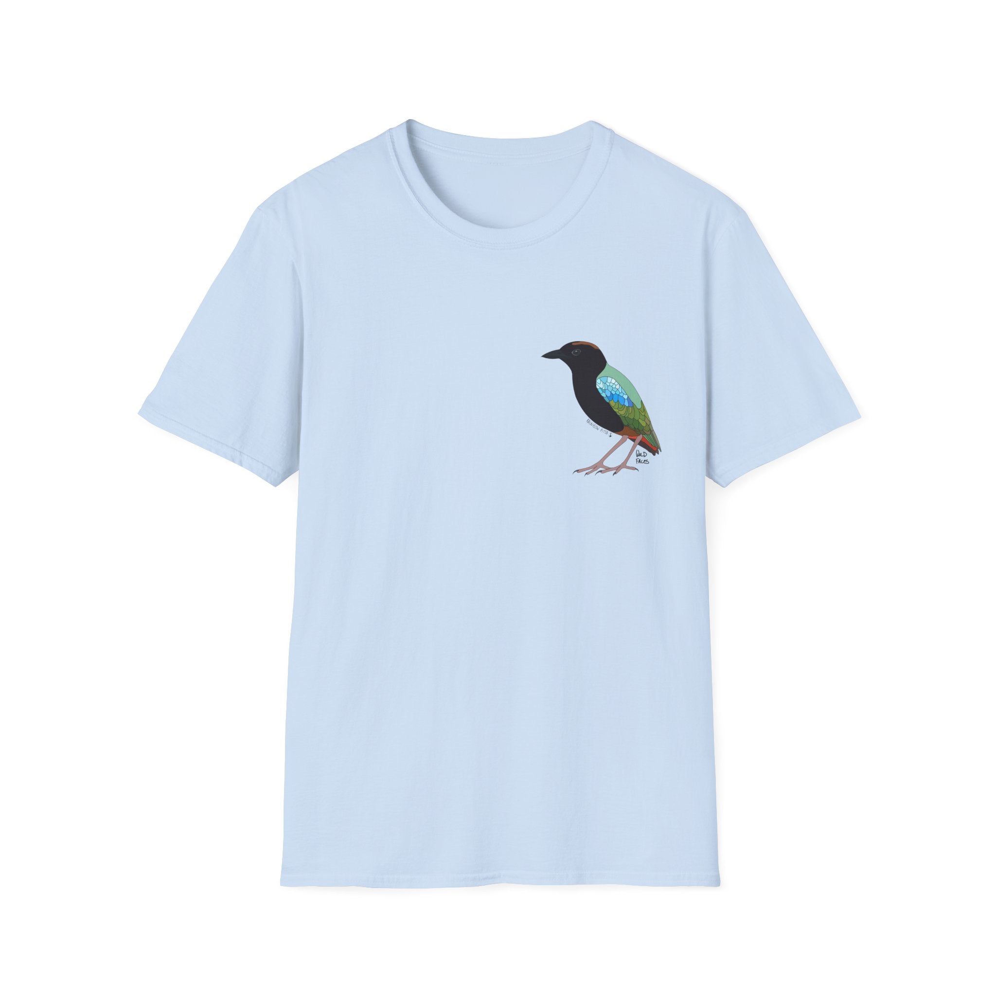 Rainbow Pitta - Small design - Unisex Softstyle T-Shirt