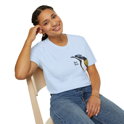 Blue-faced Honeyeater- Small design - Unisex Softstyle T-Shirt